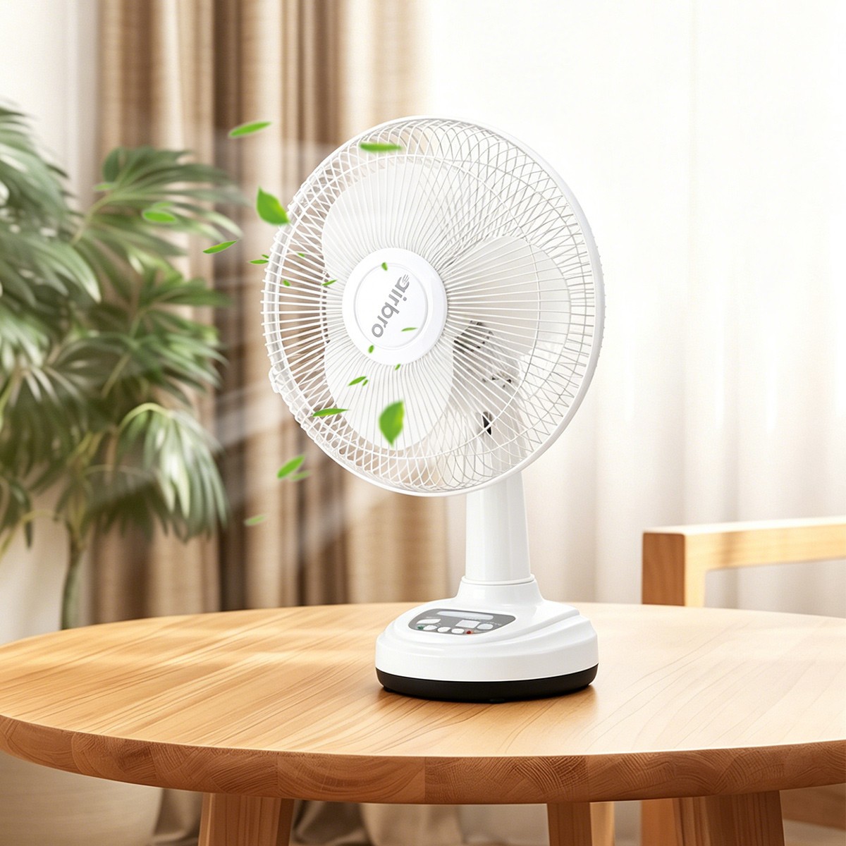 12” Table Fan 2-Speed Solar Powered Rechargeable Camping Fan Emergency Prepare