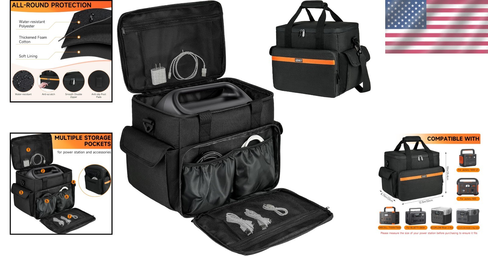 Protective Carrying Case for BLUETTI EB3A/GRECELL T500