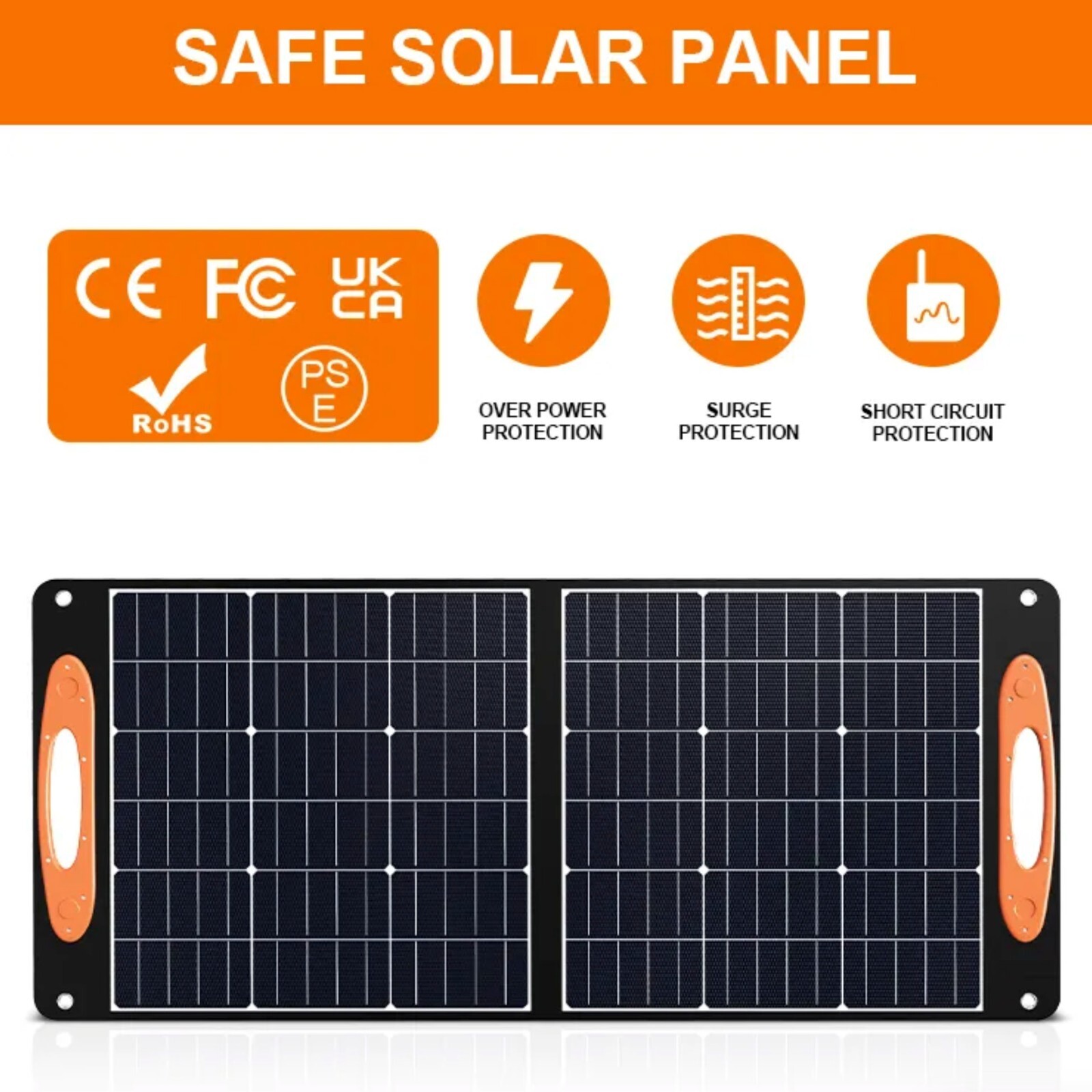 100w Portable Solar Panel Foldable – Charges EcoFlow Bluetti Jackery Anker