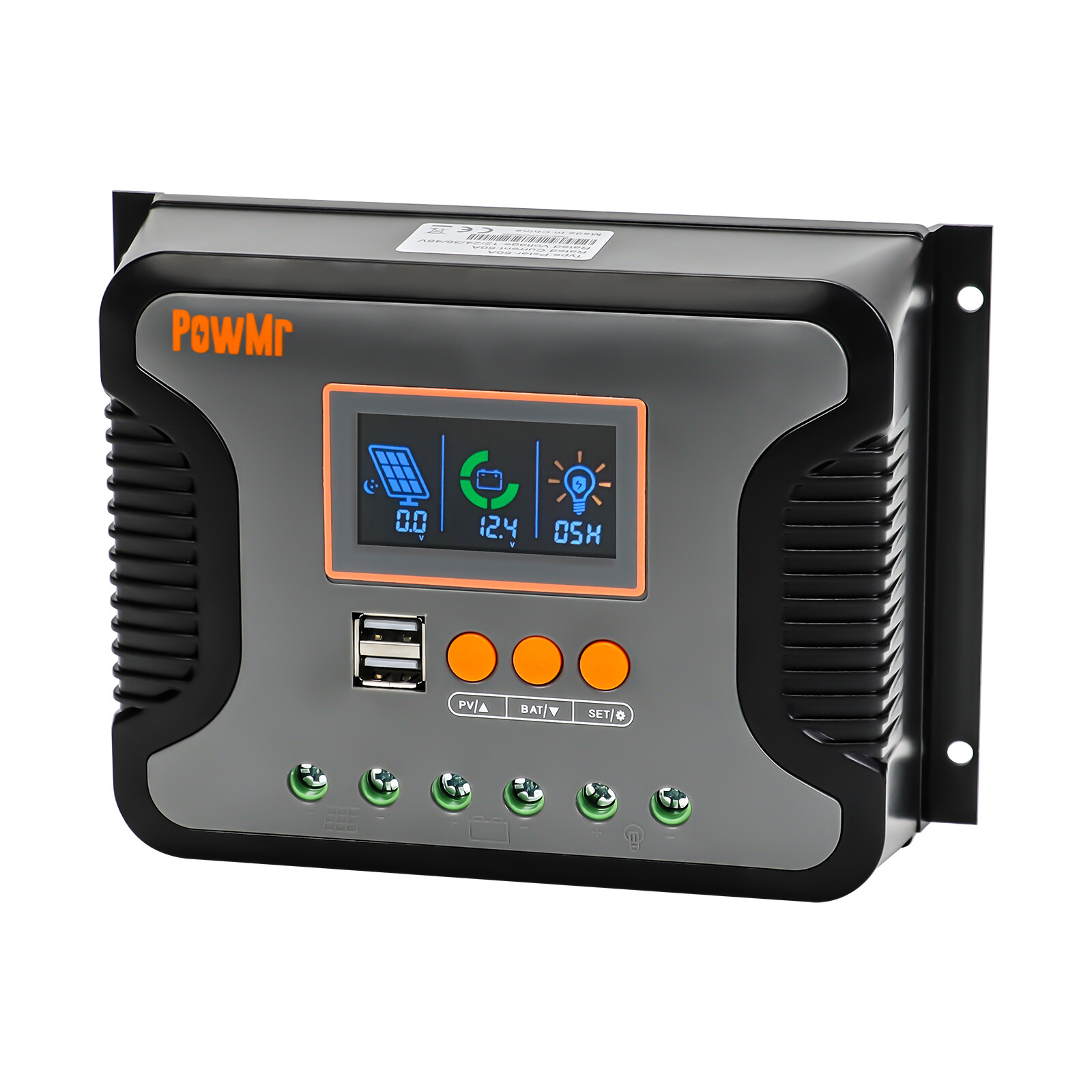 30A 60A 80A Solar Panel Charge Controller 12/24/36/48V LCD Display Regulator USB