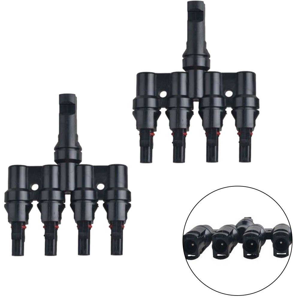 ~2x Solar Panels Cable 4To1 T Branch Connector Fuse Holder Splitter Coupler Hot~