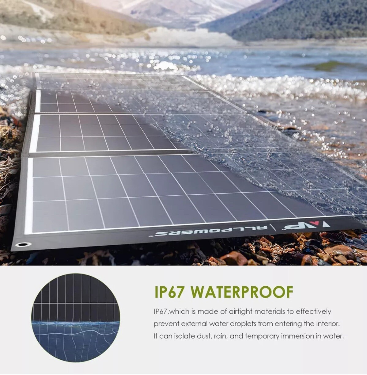 ALLPOWERS 200W SP035 Portable Solar Panel Foldable Solar Panel Charger Generator