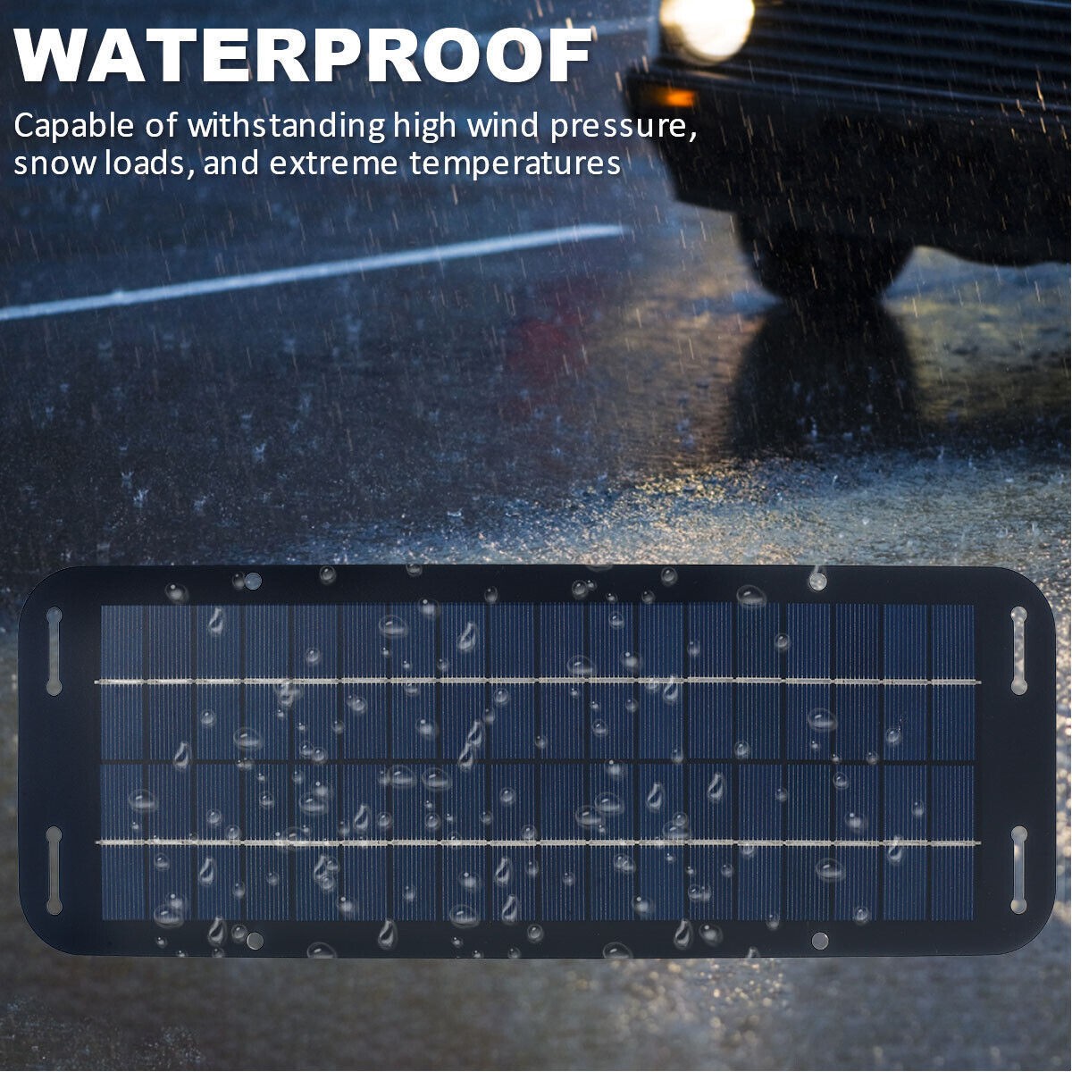 30W Solar Panel 12V Trickle Charger Battery Charger Kit Maintainer Boat Car RV