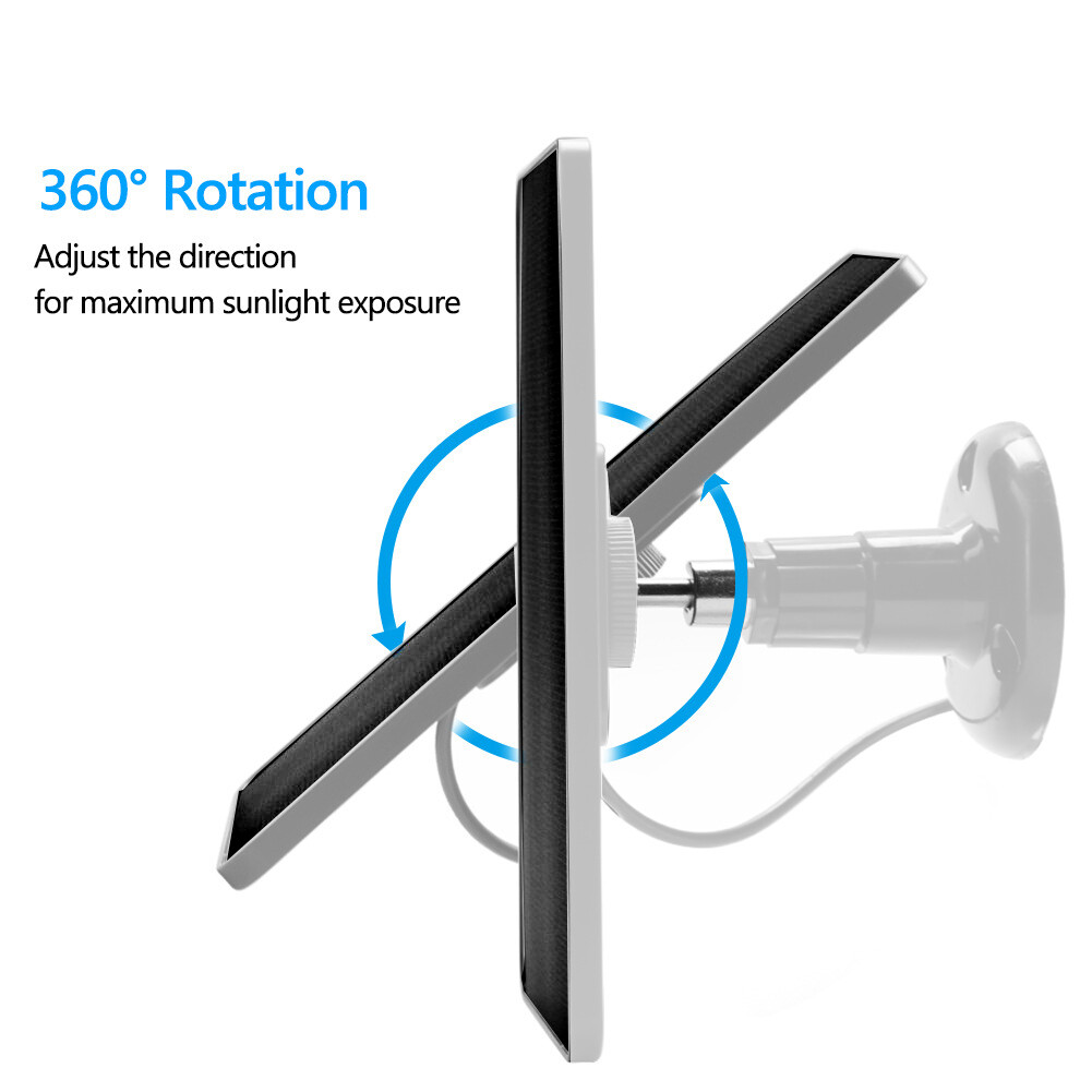 4W 5V Solar Panel for Outdoor Camera Security Micro USB Type C Battery Charger