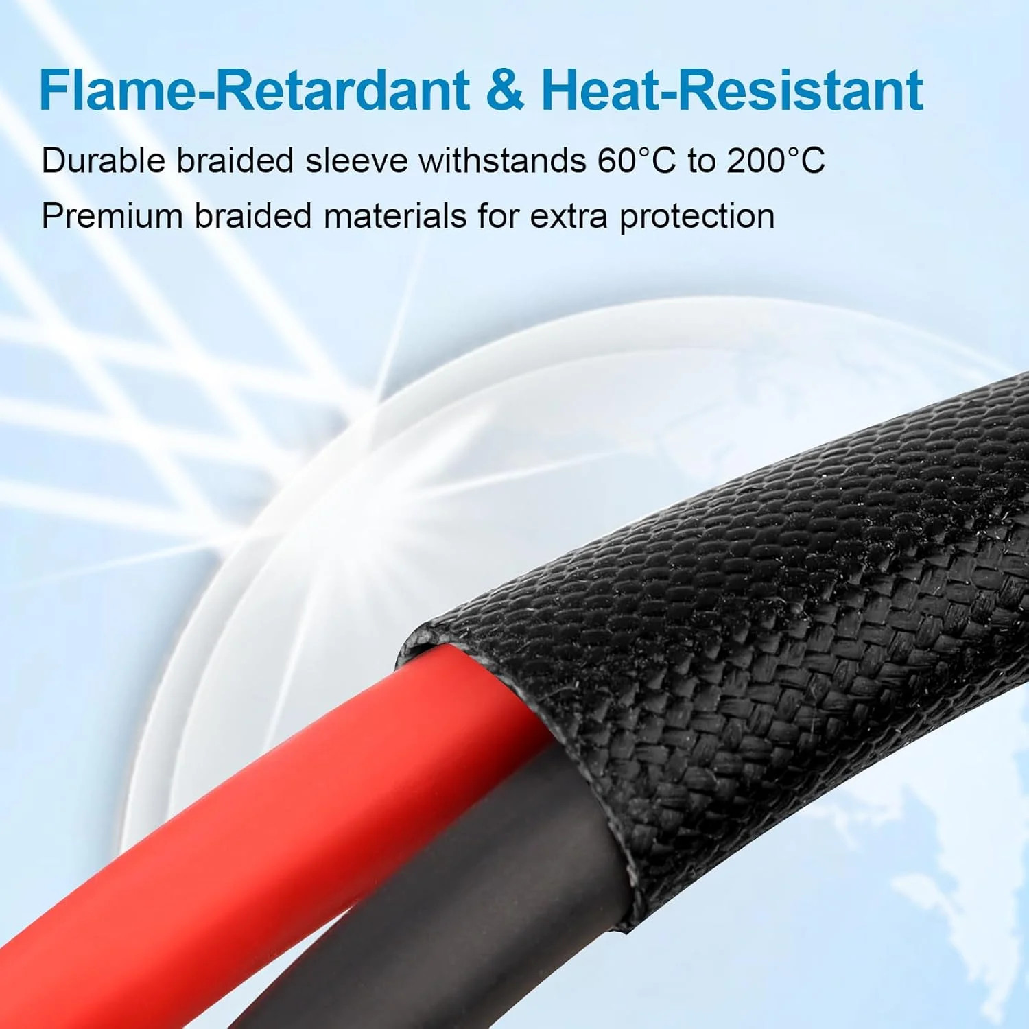XRDS -RF Solar Cable 6FT, 8AWG Solar Extension Cable with Male & Female Solar Co