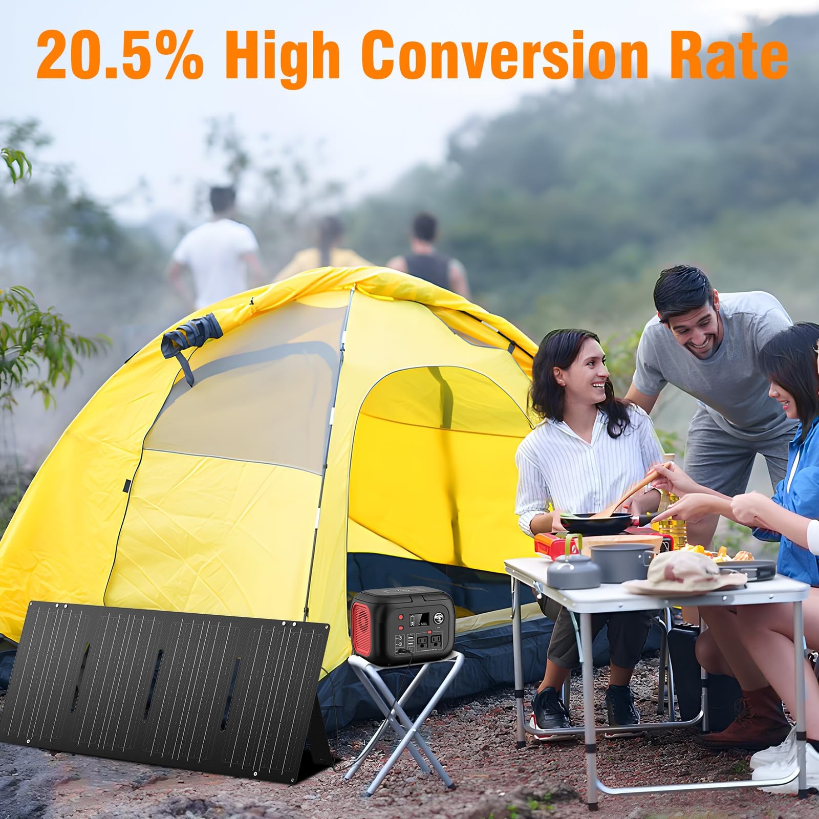 60W YT60 Solar Panel Charger Solar Battery High Efficiency Camping Waterproof…