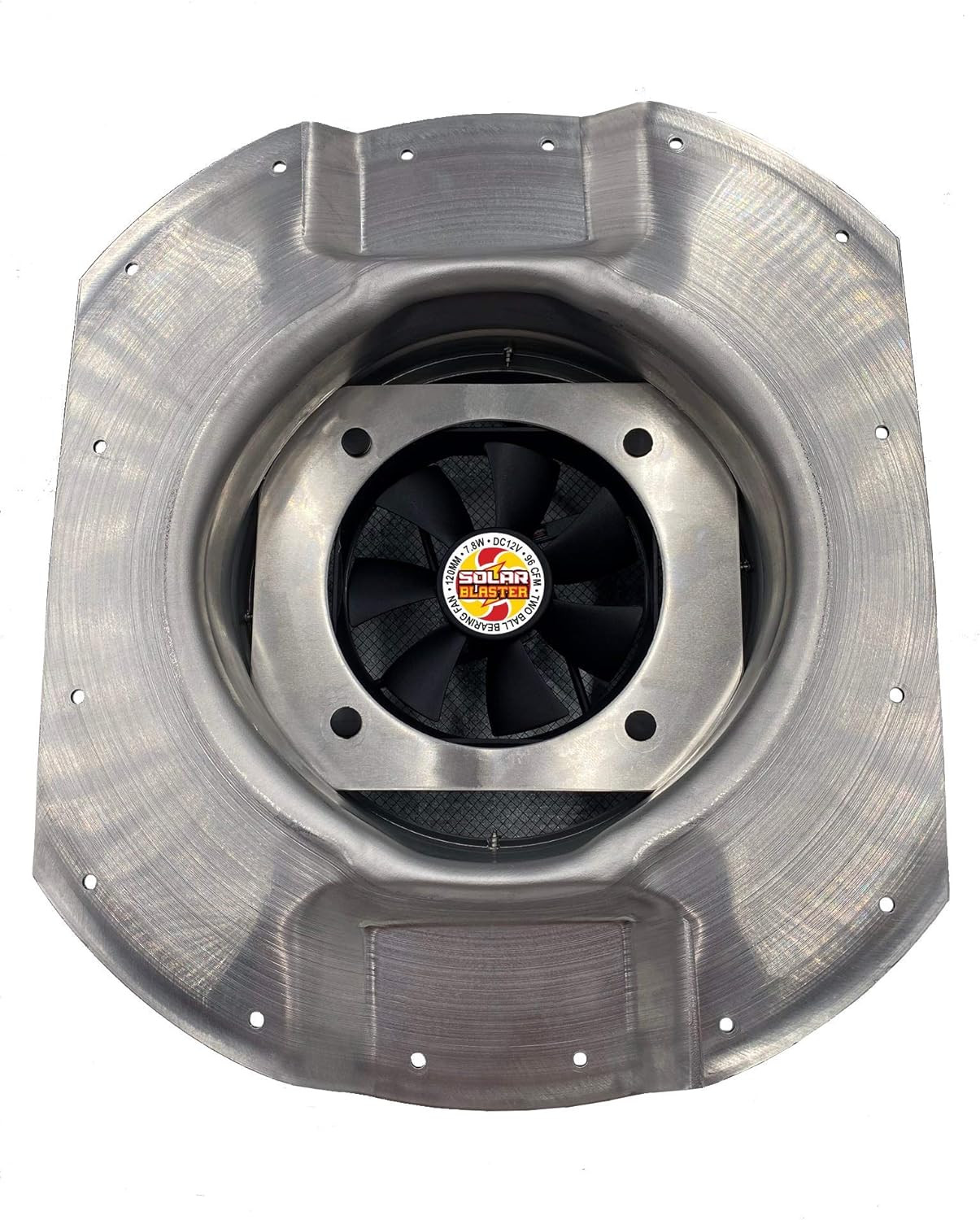 Solar Mega Roofblaster for 3.5″ Ribbed Conex Shipping Container Vent (Galvanized