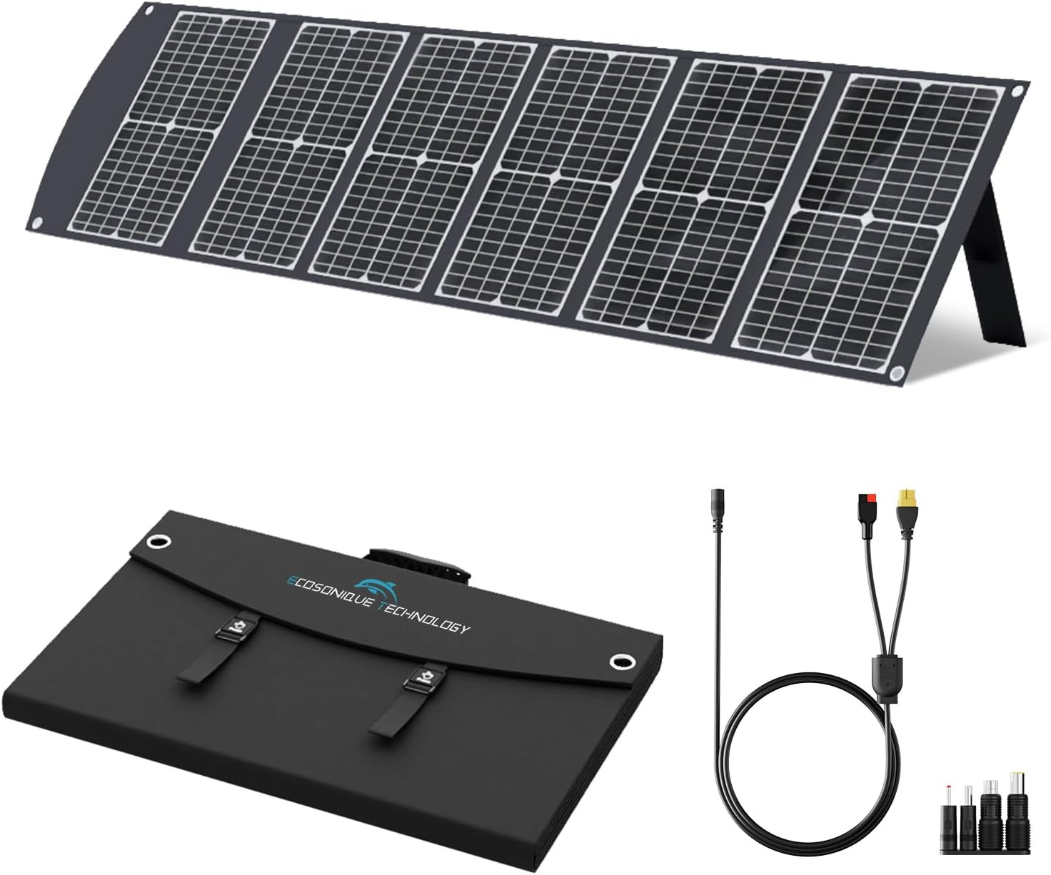 Ecosonique 100W Portable Solar Panel Lightweight Foldable, 23.5% Efficiency, 20V