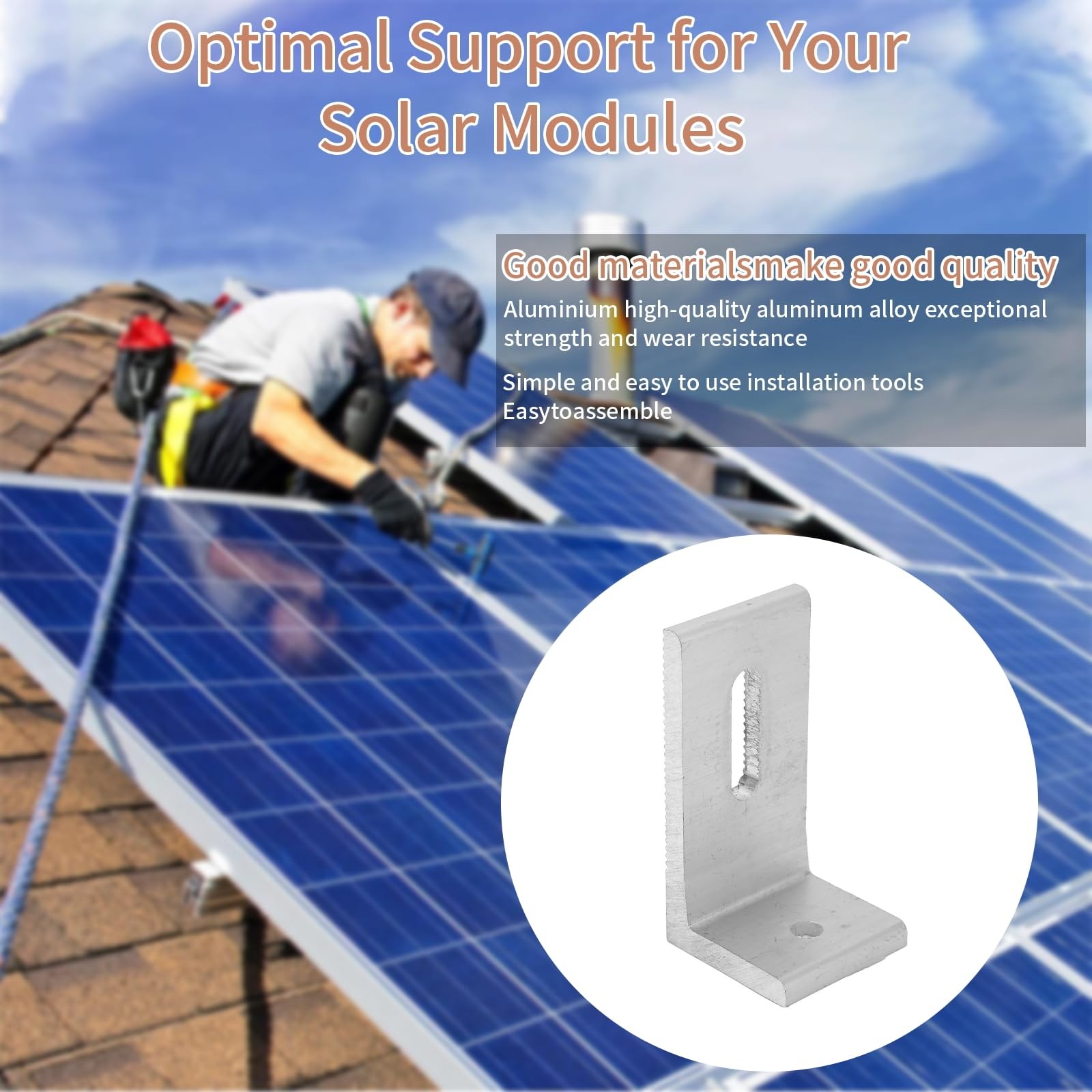 L Foot Solar Mount,Aluminum Alloy Photovoltaic Solar Panel Mounting L Bracket…