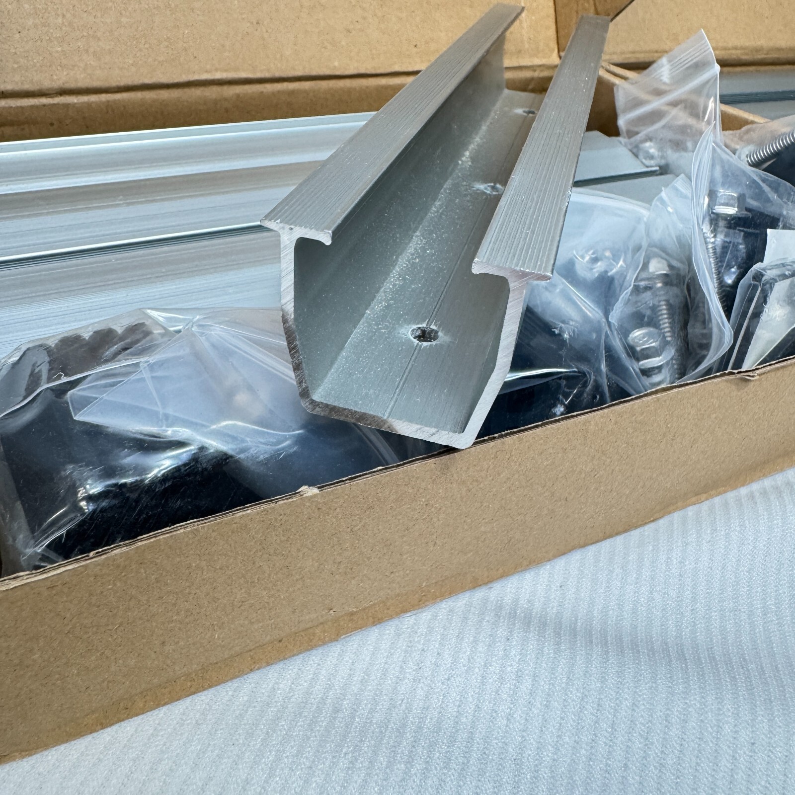 Solar Panel Bracket Kit, 12 Pcs Aluminium Mounting Rail 30mm/35mm Include