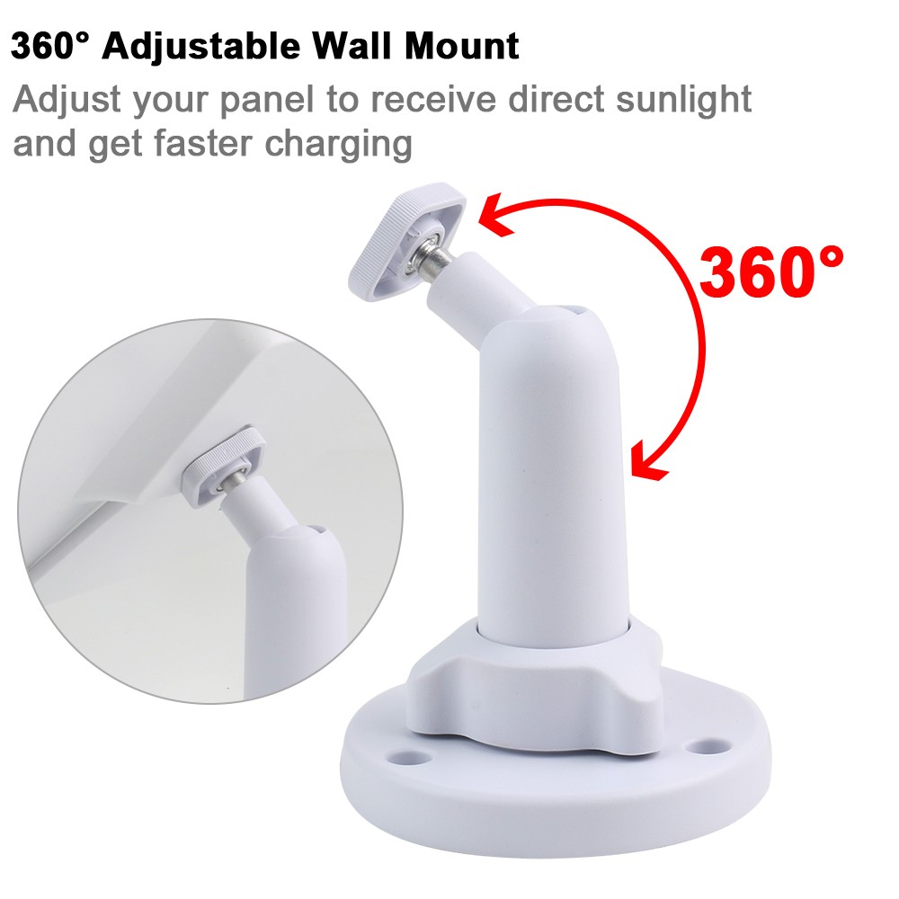4W 5V Solar Panel Charger for Ring Video Doorbell 2/ 3/3+ /4 with 10ft Cable