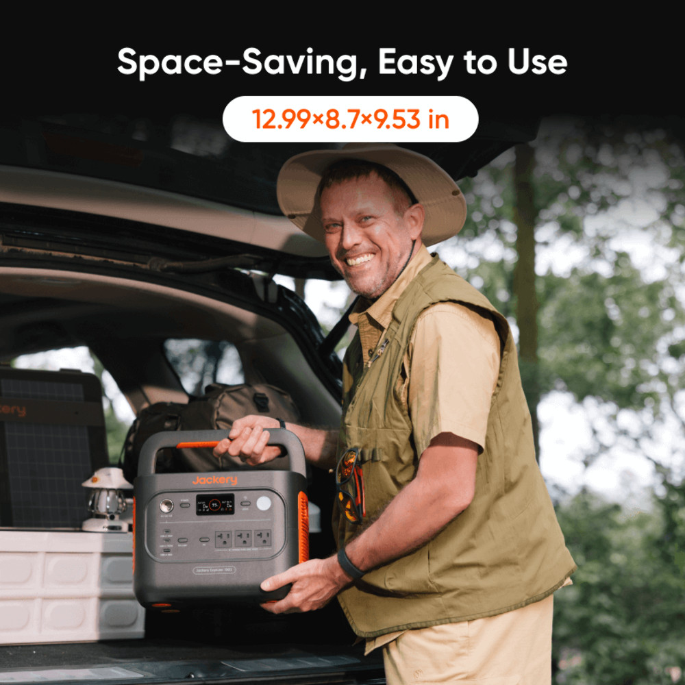 Jackery Explorer 1500 v2 Portable Power Station 1536Wh + 200W Solar Panel