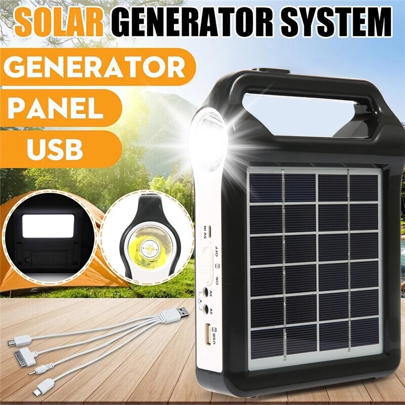 Portable Power Station Solar Generator Panel Power Bank Outlet Camping Emergency