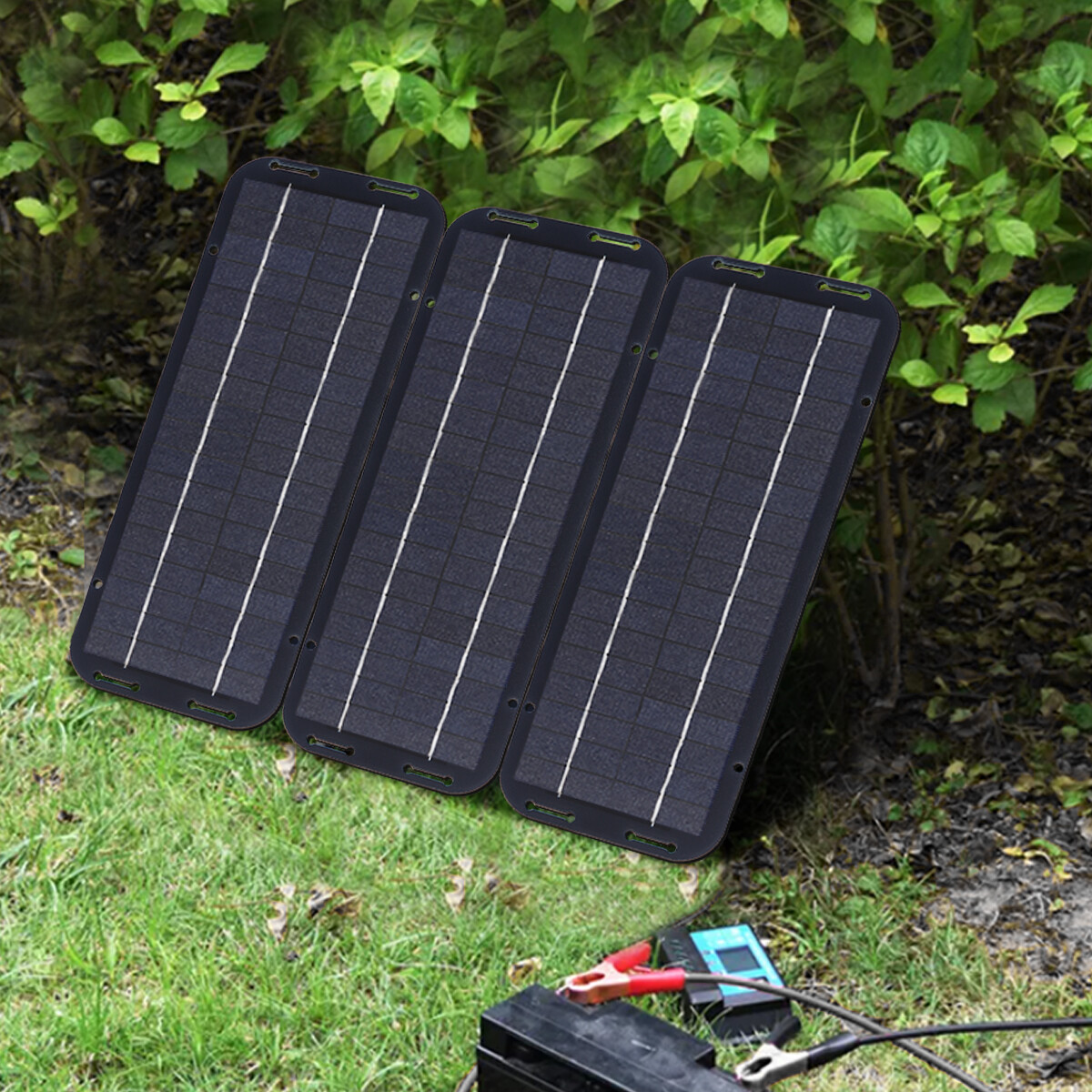 30W Solar Battery Trickle Charger Solar Panel Kit Battery Powered for RV Car New