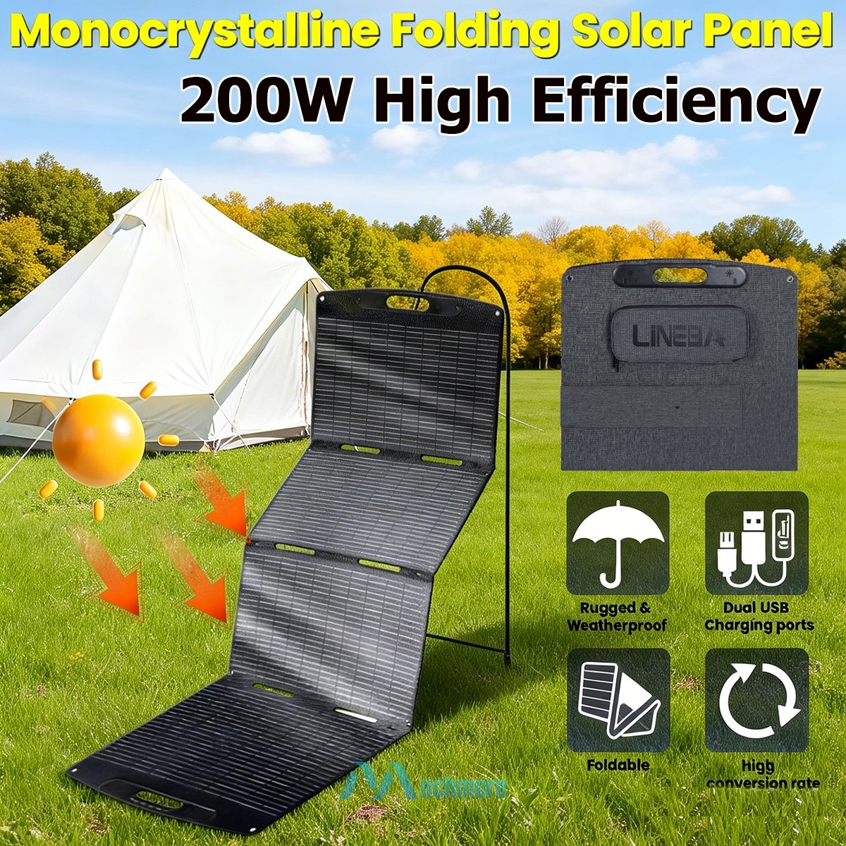400W Solar Panel Blanket Portable Solar Suitcase Foldable Solar Panel Outdoor