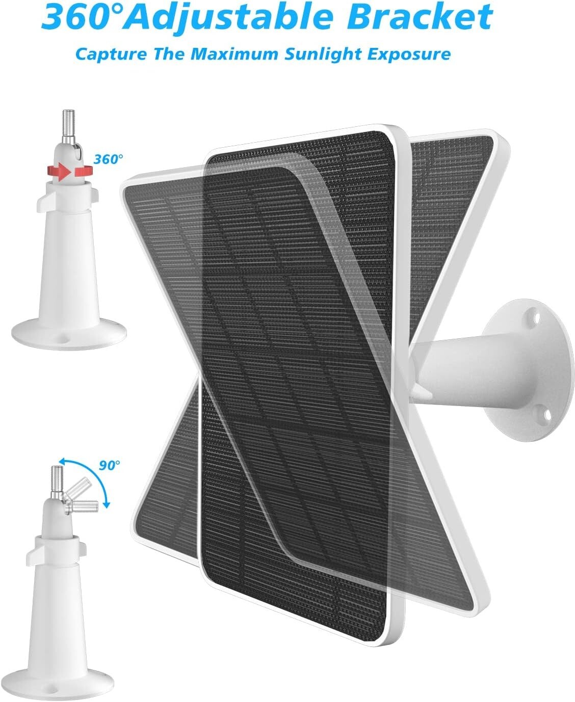 All-Weather Solar Panel Set for Arlo Ultra/Pro 3 Security Cameras – 4 Pack