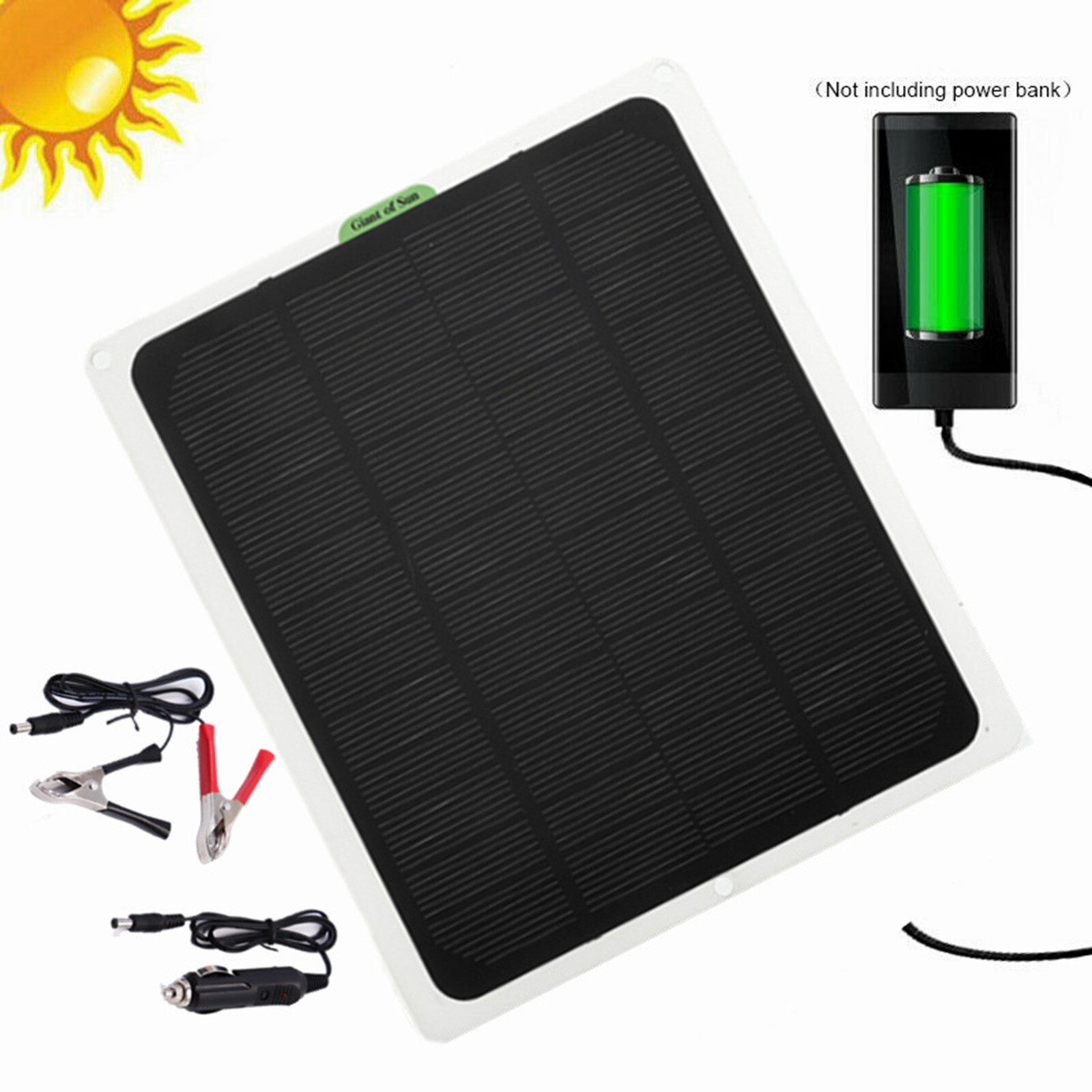 22W Solar Panel Kits 12V Trickle Battery Outdoor Charger Maintainer Boat RV Car