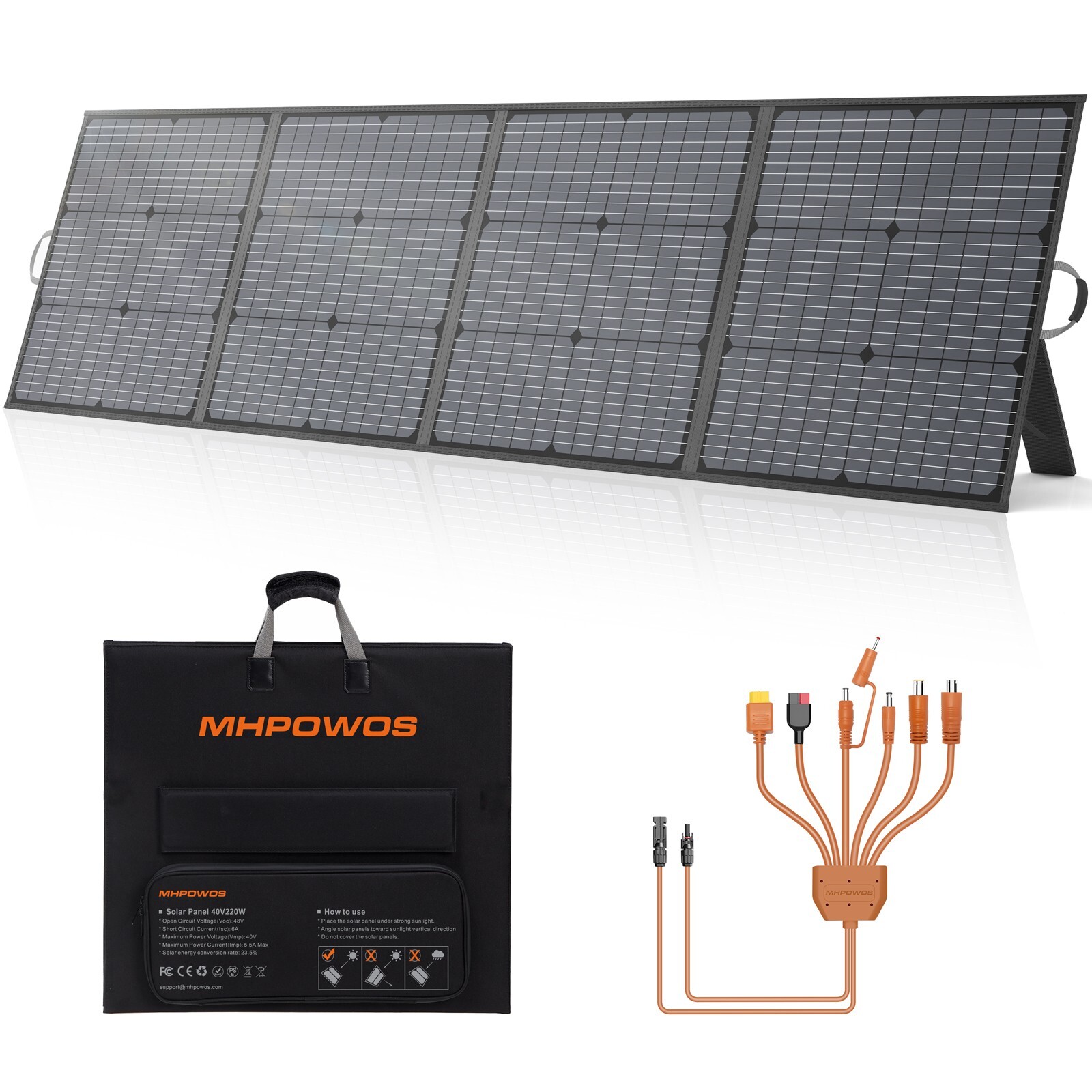 MHPOWOS 400W 110W 220W Solar Panel kit for Ecoflow DELTA 2 Portable Powerstation