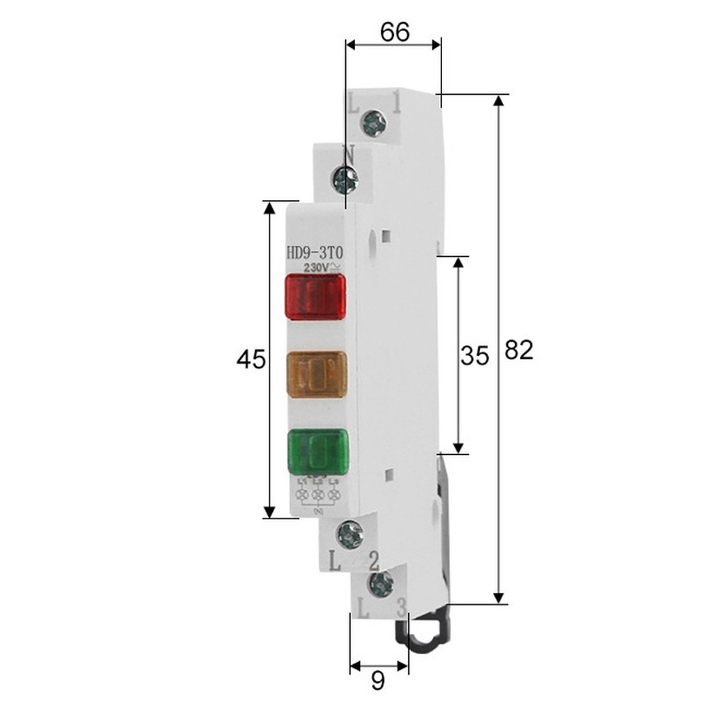 Easy Installation DIN Rail LED Signal Indicator Lamp For Industrial Panels