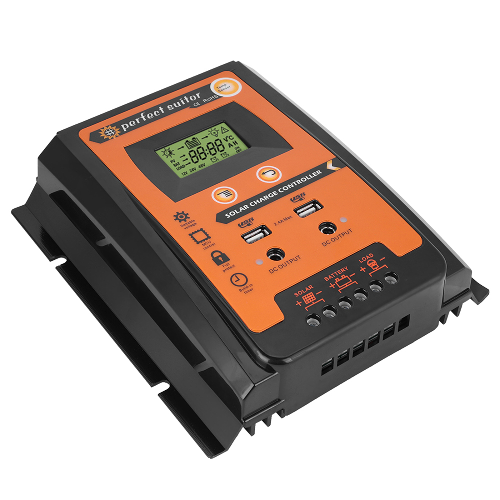 (50A)100/30 PWM&MPPT Fydun MPPT 12V/24V Solar Panel Solar Charge Controller New