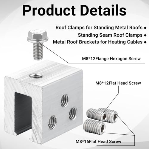 Standing Seam Roof Clamp 48 Sets for Solar Heat Cable