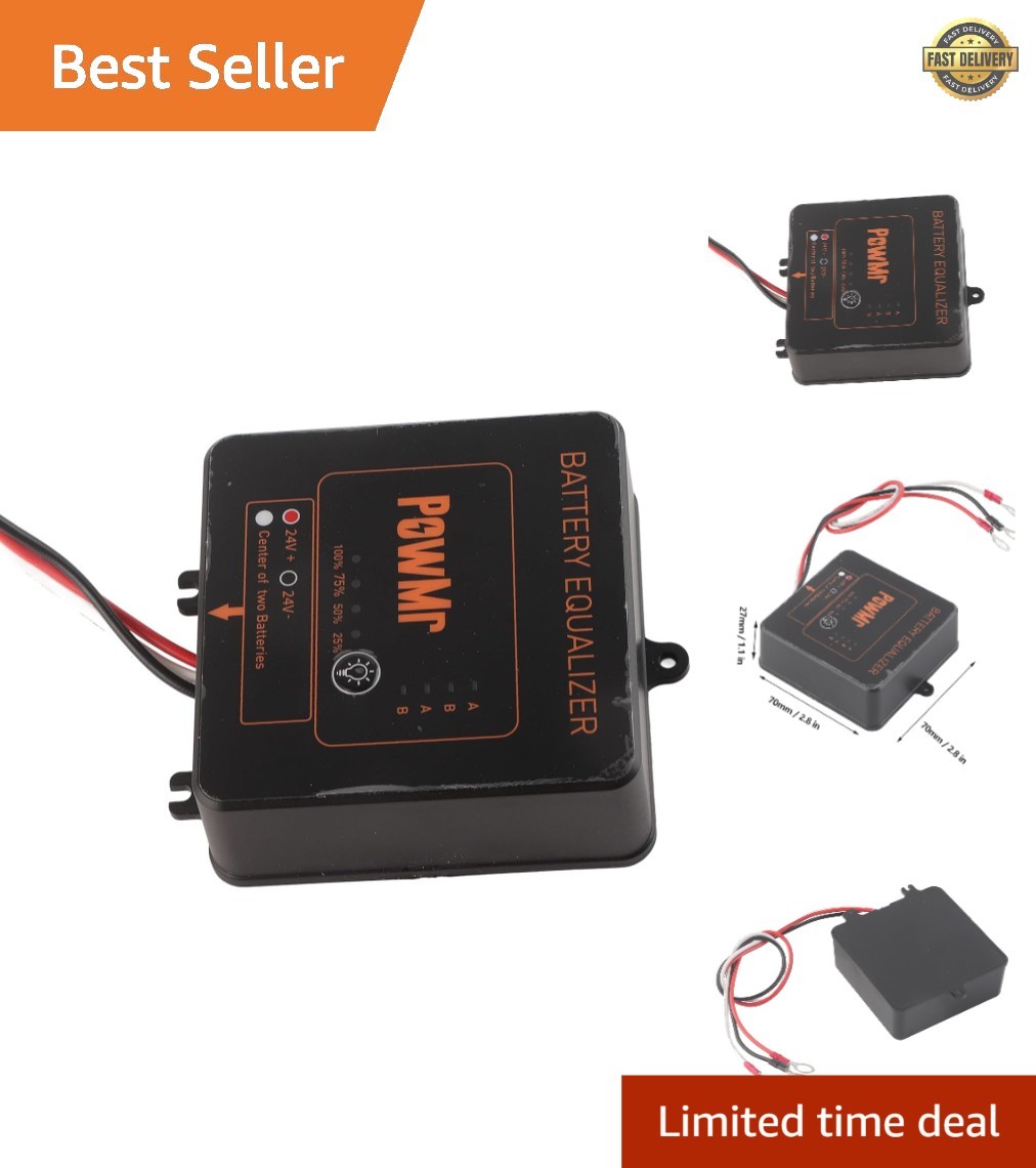 2x 12V Solar System Battery Voltage Balancer with Reverse Polarity Protection