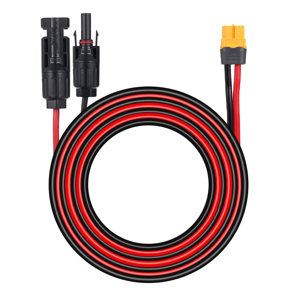 12 AWG XT60 Female to Solar Connector Solar Panel Extension Charging Cable USA