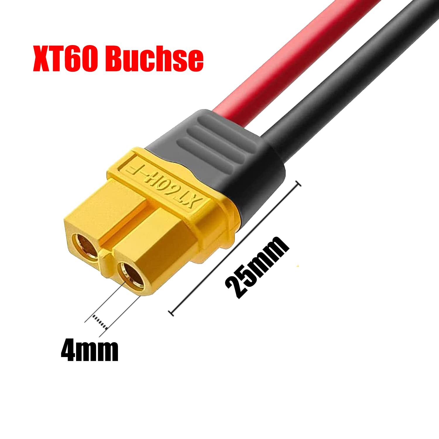 12AWG SAE to XT60 Connector Extension Cable – Solar Panel Charger 3.3ft Length