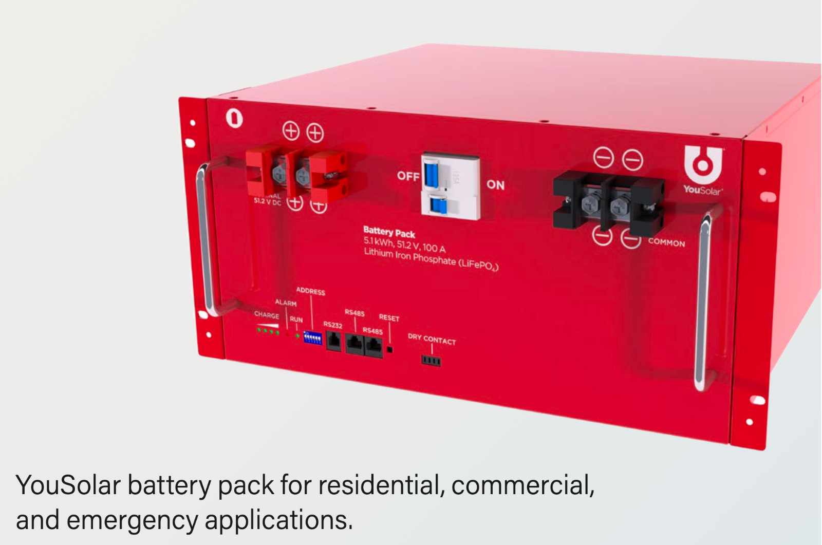 50 V 100 Ah rack-mounted batteries for solar system