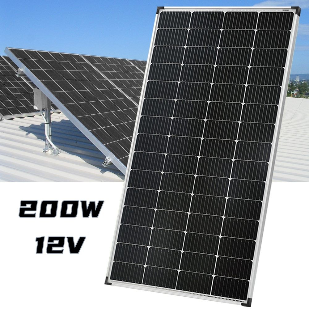 200W Watt Single Solar Panel 12V 9BB Monocrystalline Solar Panels More 23%