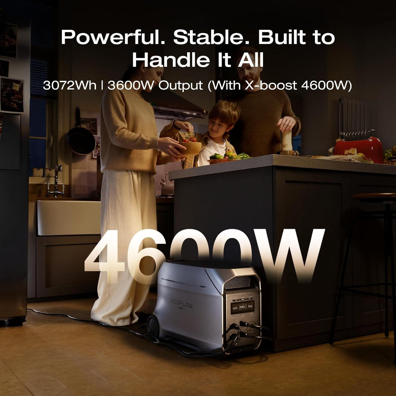 EF DELTA 3 Ultra plus Portable Power Station, 3072Wh Lifepo4 Battery, 3600W (72