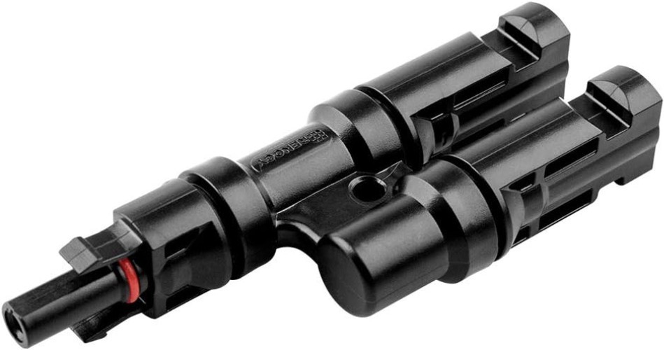 Solar Y Branch Connector Pair Plastic Copper Silver FFM FFM Parallel Connection