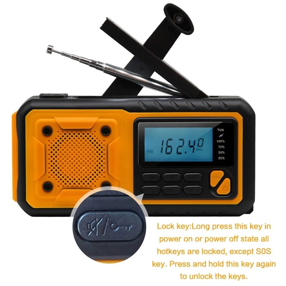 Battery Powered Radio Hand Crank Radio Nighttime Use For Crisis Situations