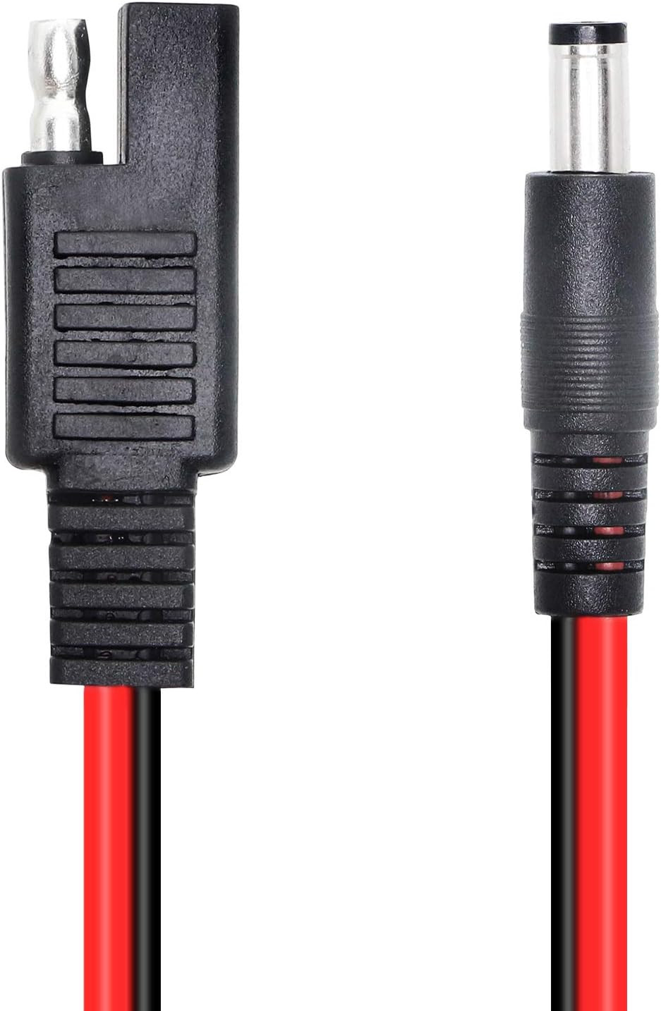 3.2 Feet 18AWG SAE Plug to DC 5.5×2.1mm Male Converter Adapter Cable Black