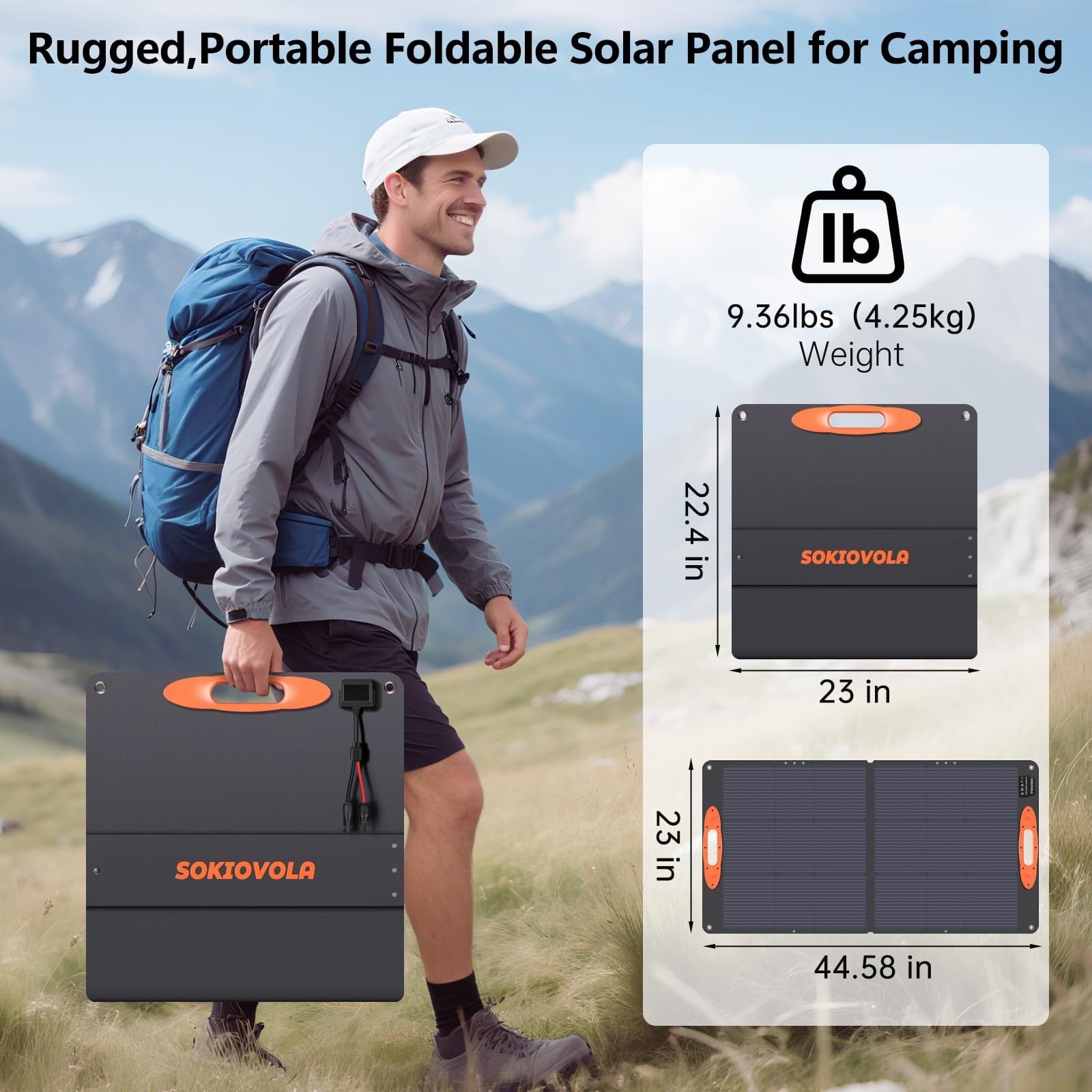 N-Type 16BB 110W Portable Solar Panel for EF/Jackery/Bluetti/Anker Power Stat…