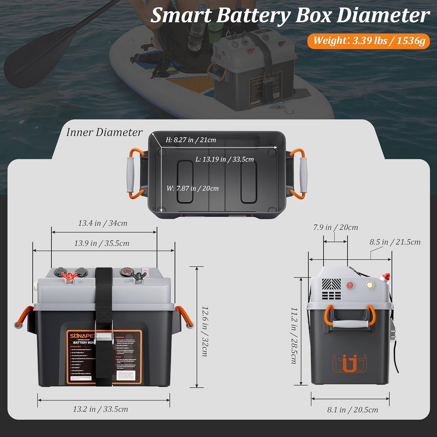Smart Battery Box 12V/24V – Multi Ports & Circuit Breaker