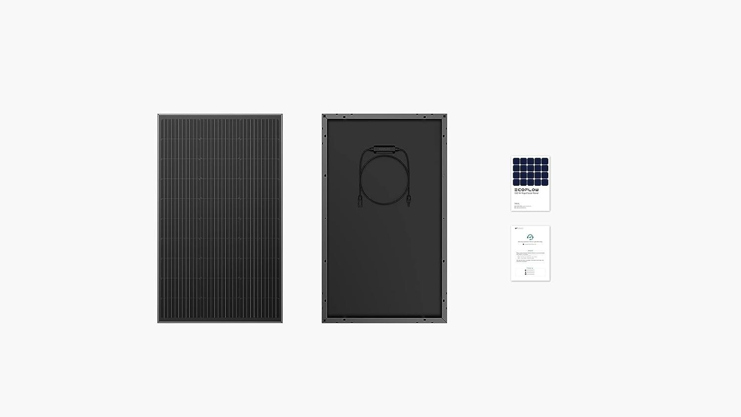 EcoFlow 2PCS Rigid 100W Solar Panels High Efficiency Monocrystalline PV Module