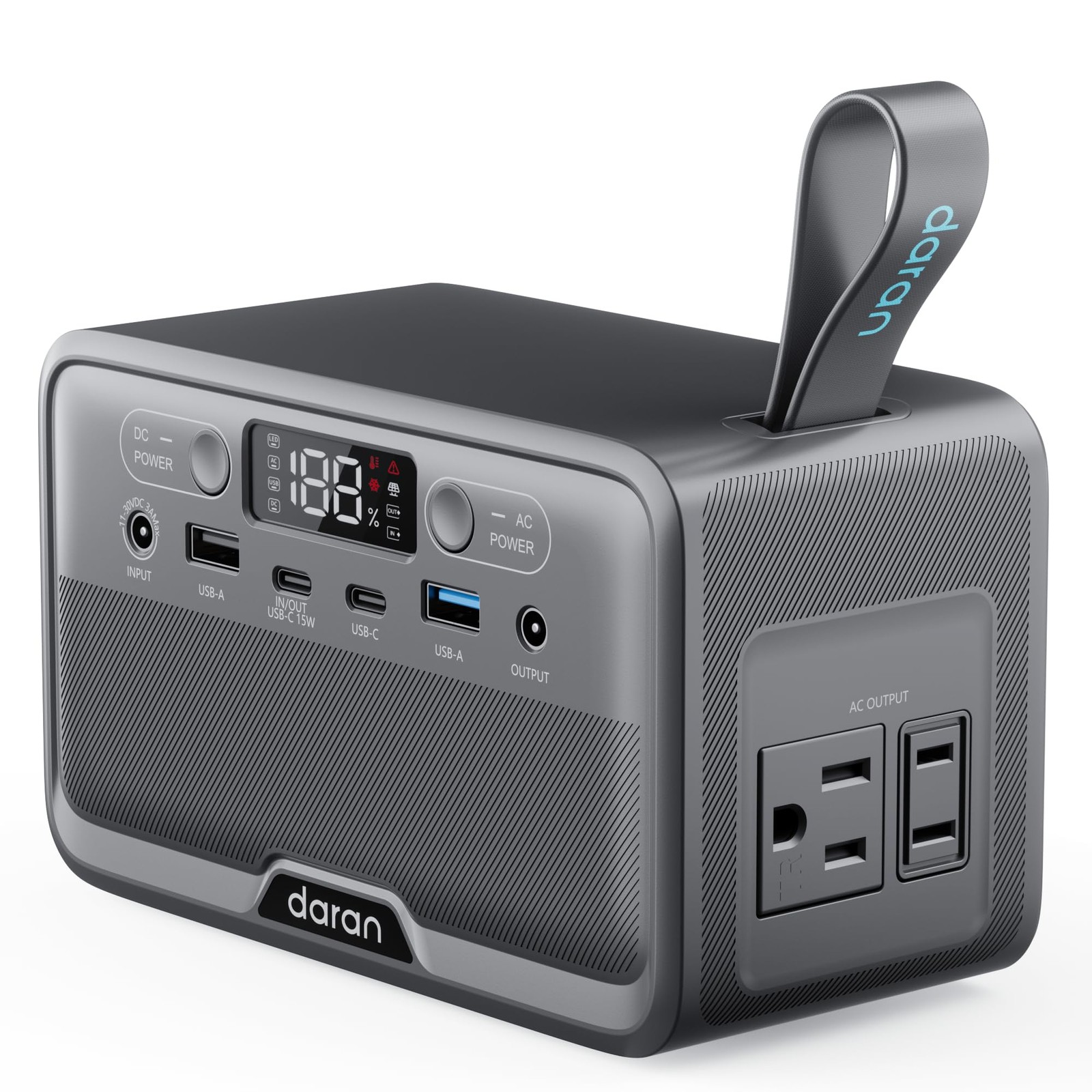 DARAN 90Wh LiFePO4 Power Station 100W AC Outlet PD Camp/Home