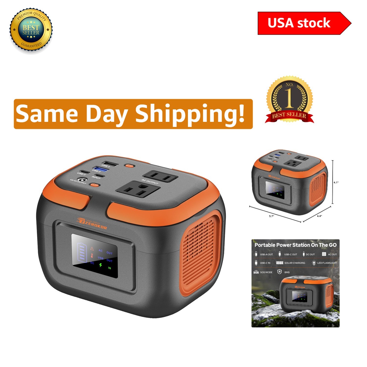 Versatile 120W Battery Generator with Display for Camping and Off-Grid Life