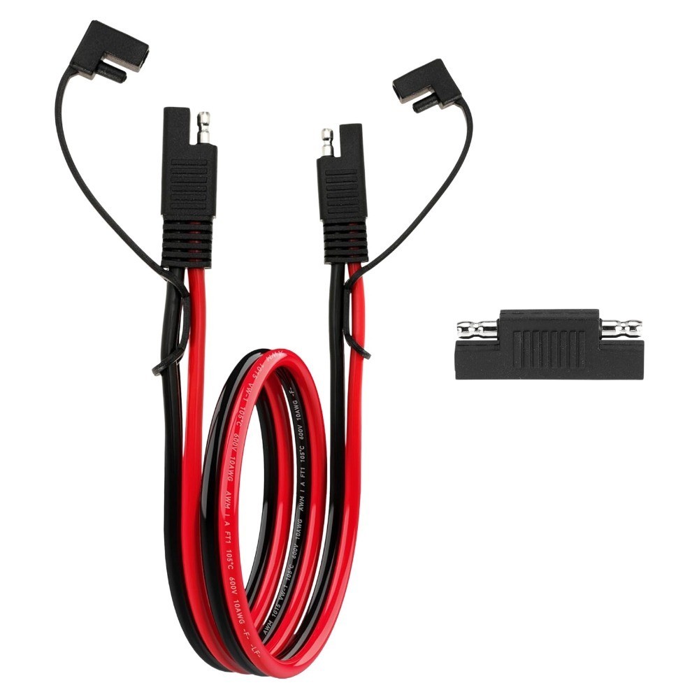 1FT 10AWG SAE Extension Cable for Solar Panel RV Battery Automotive and Marine