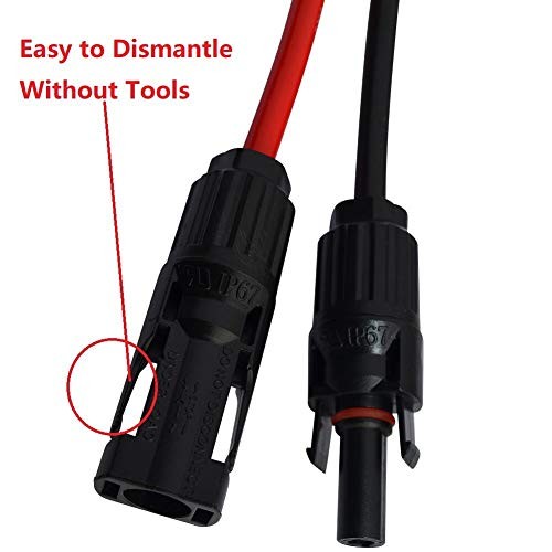 Solar Connector to 8mmDC Power Plug with DC 5.5×2.1mm Converter Cable 100W