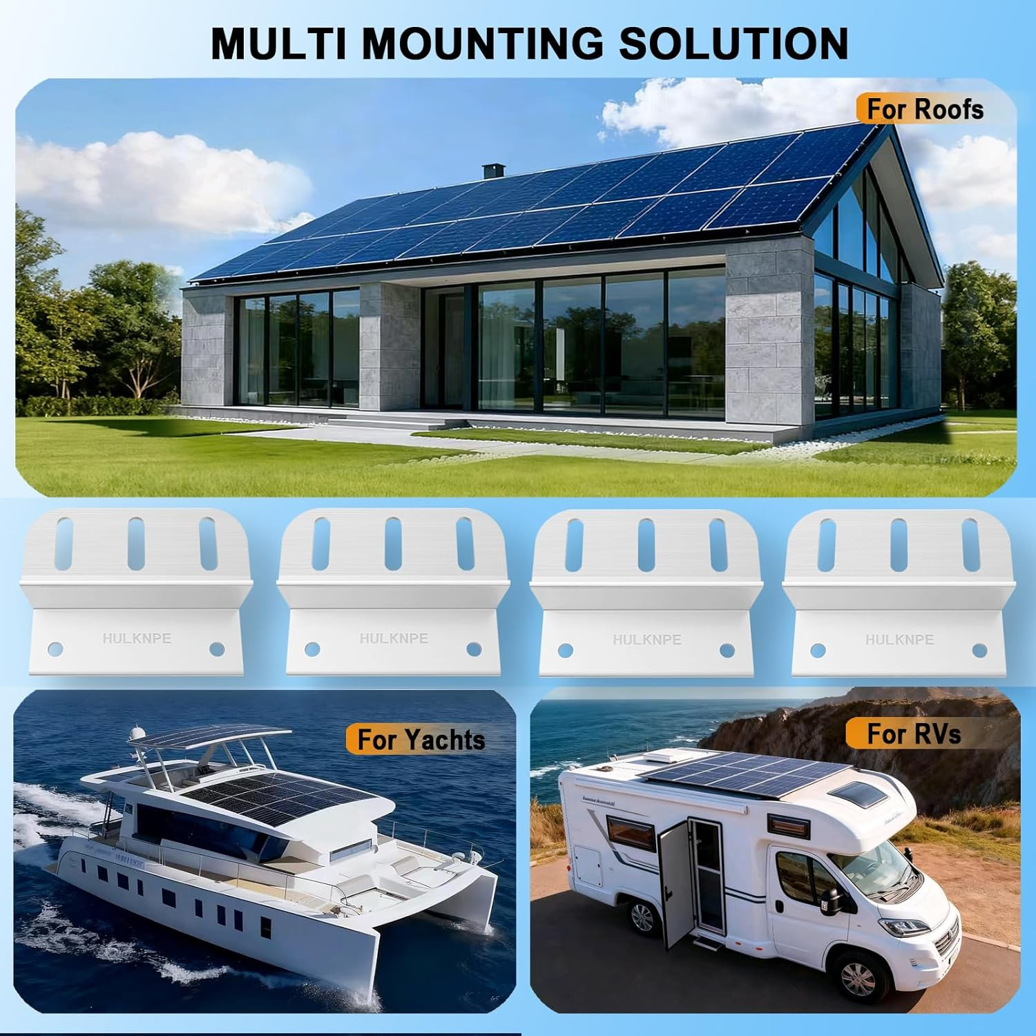 16 Units Solar Panel Mounting Brackets Z Kit Lightweight Aluminum Corrosion-Free