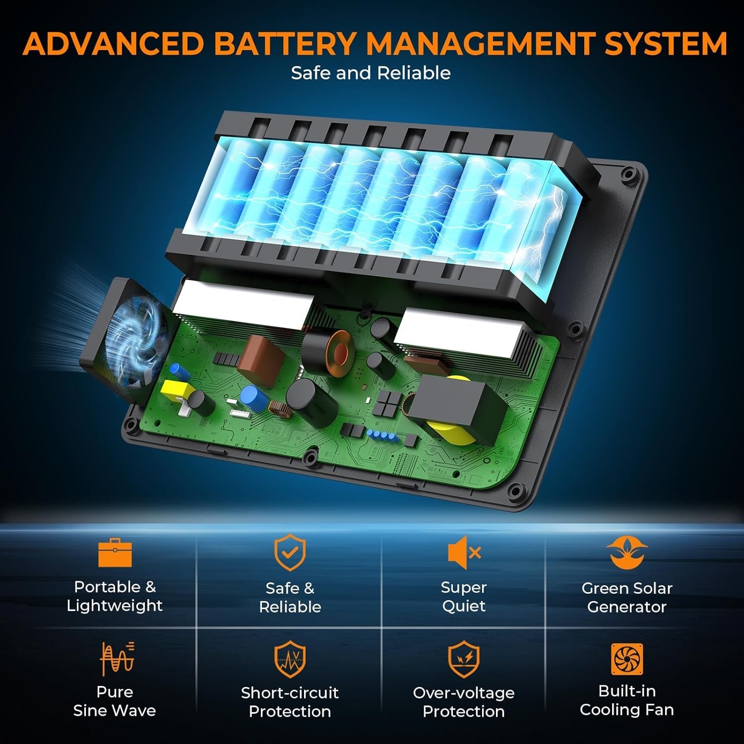 Portable Solar Generator 200W 146Wh Battery Pack 7 Ports Camping Travel Power