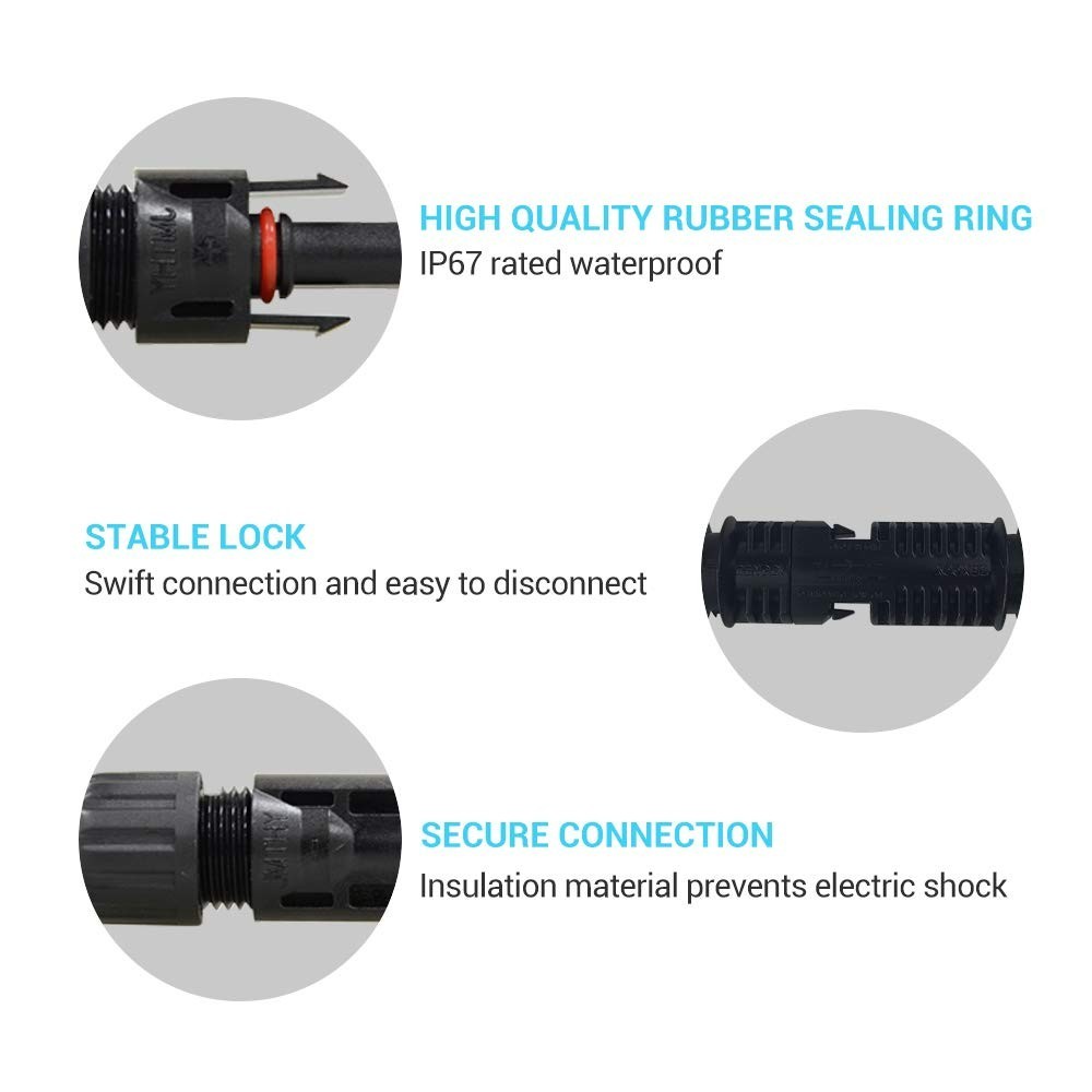 Versatile 15FT Weather-Resistant Solar Extension Cable for Efficient Power Setup