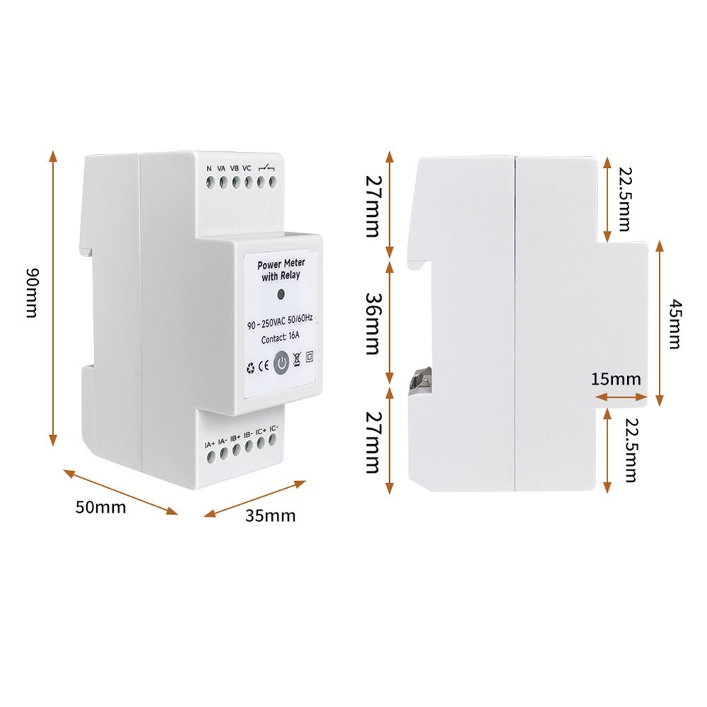 Single phase and Three phase Voltage Current Measurement For Tuya Compatible
