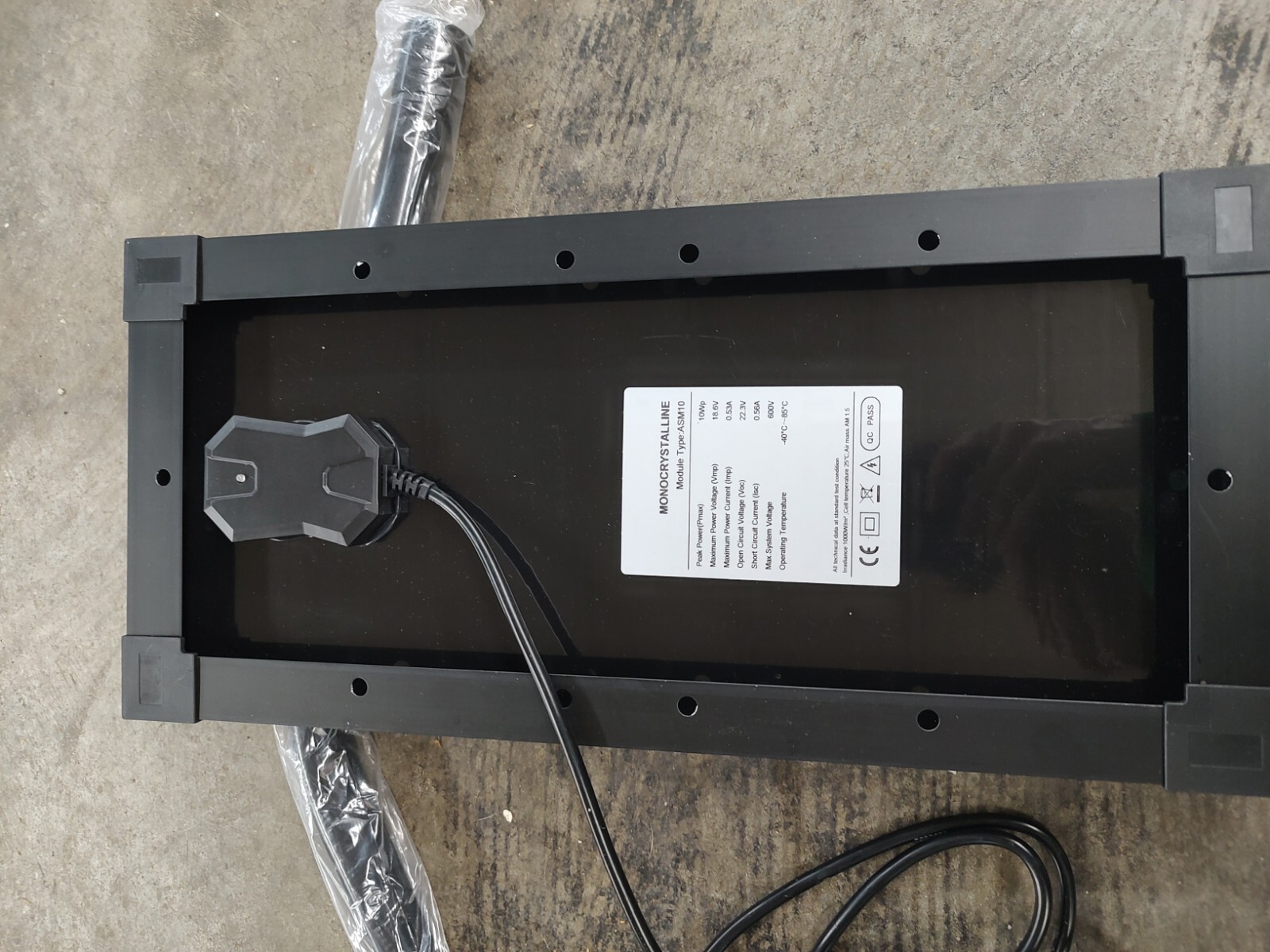 ASM10 Monocrystalline 10w SOLAR Panel