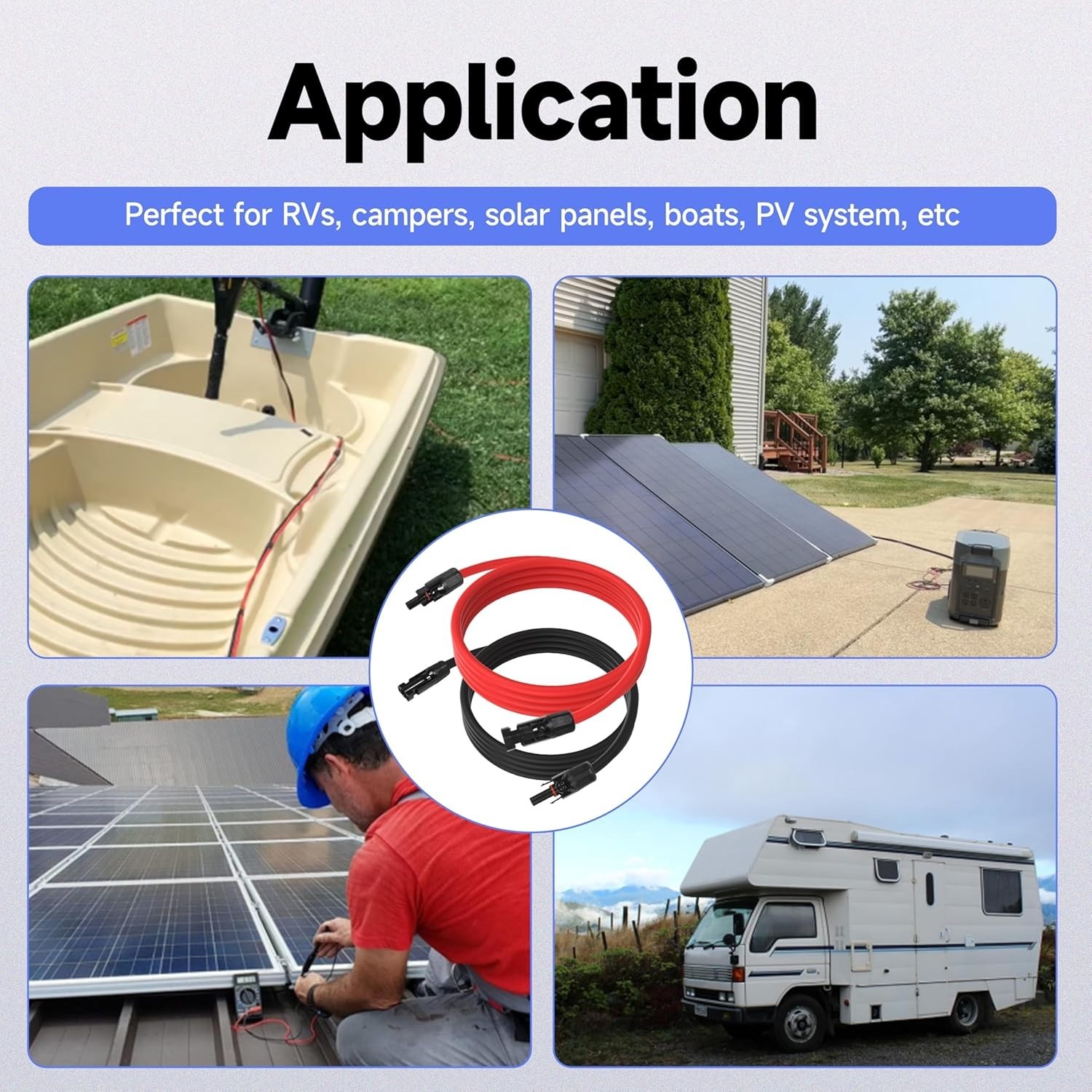 20FT 10 AWG Solar Extension Cable for High Performance Applications