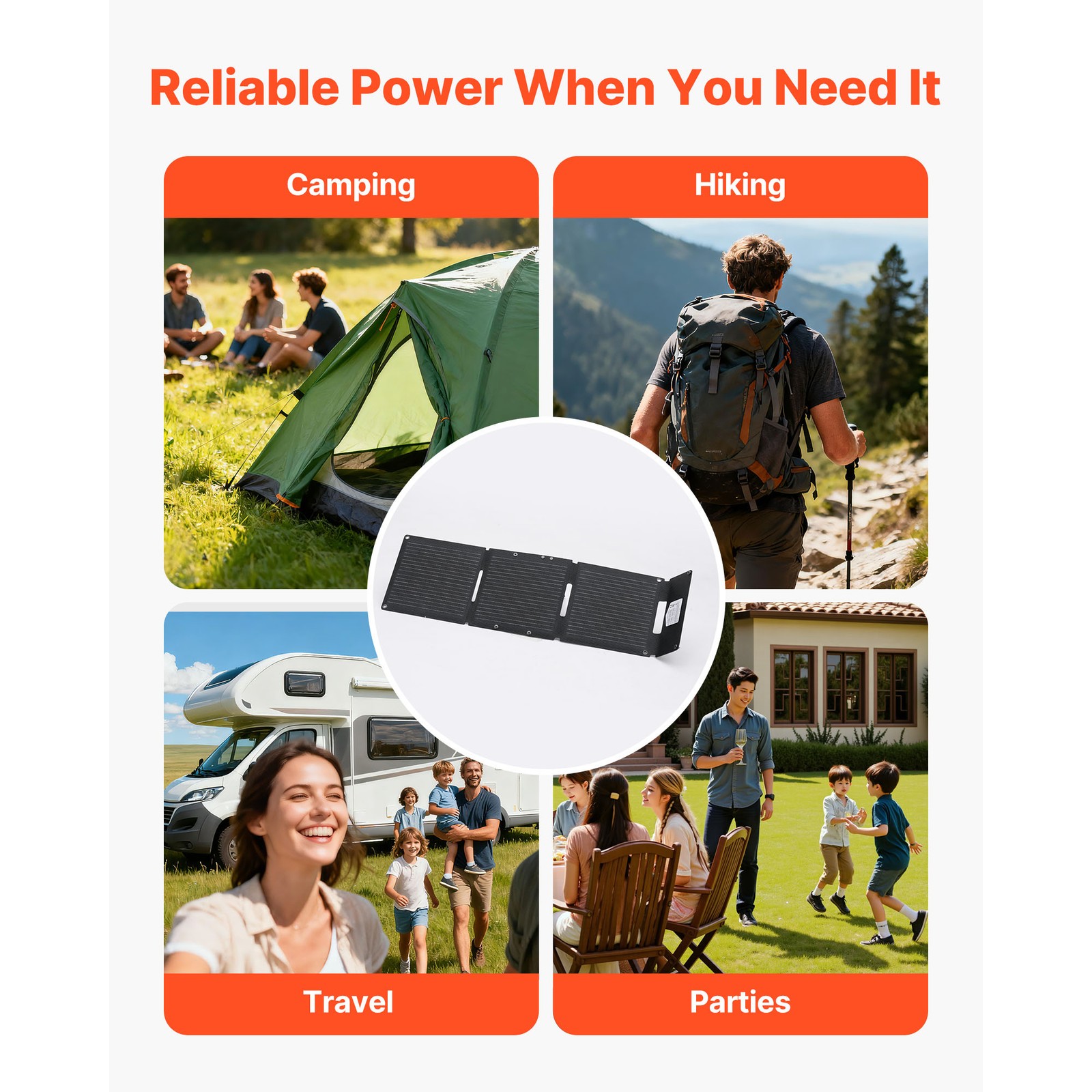 Uimoso 30W Portable Foldable Solar Panel Charger with Monocrystalline Design