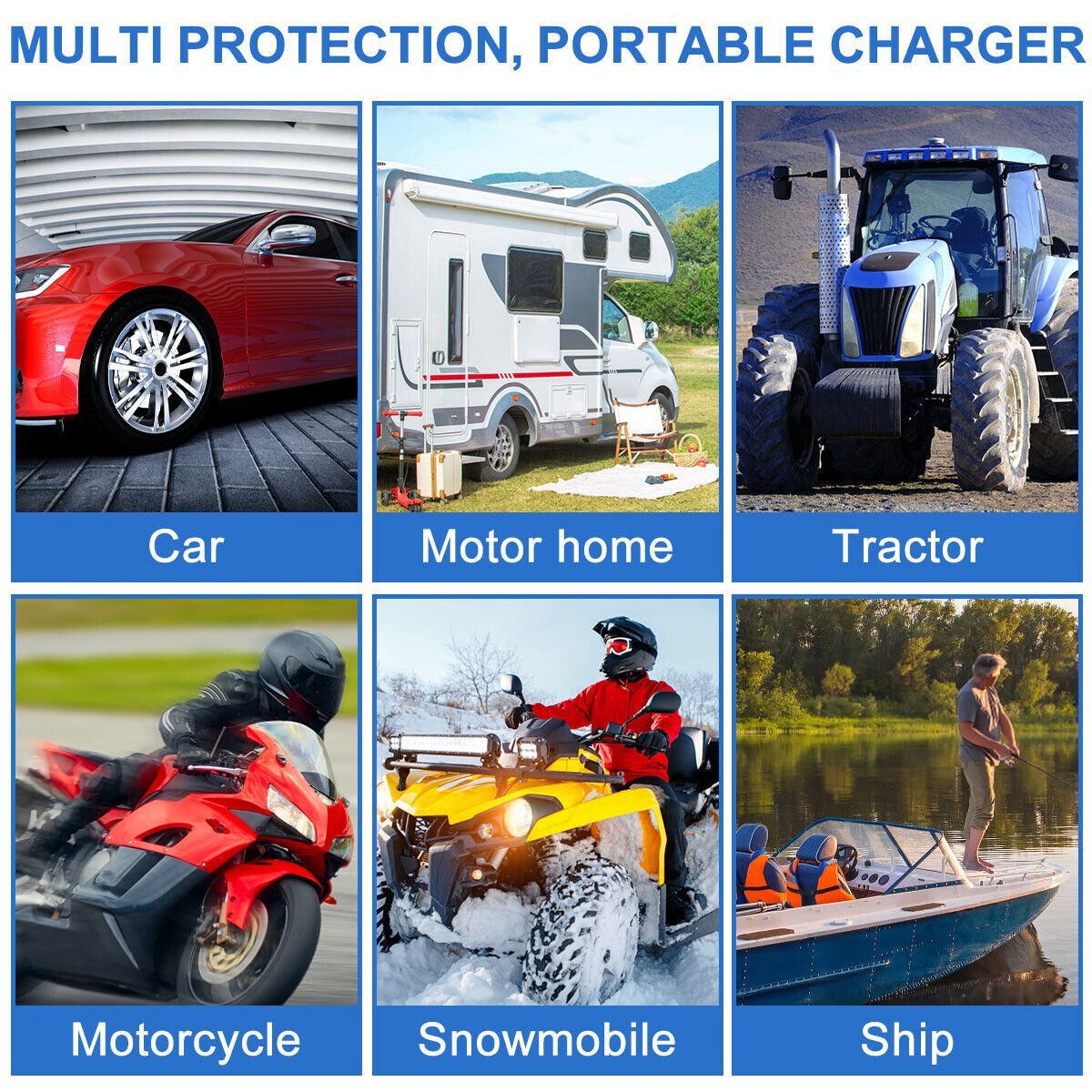 30W 12V Solar Panel Kit Trickle Charger Battery Maintainer for Car Boat RV