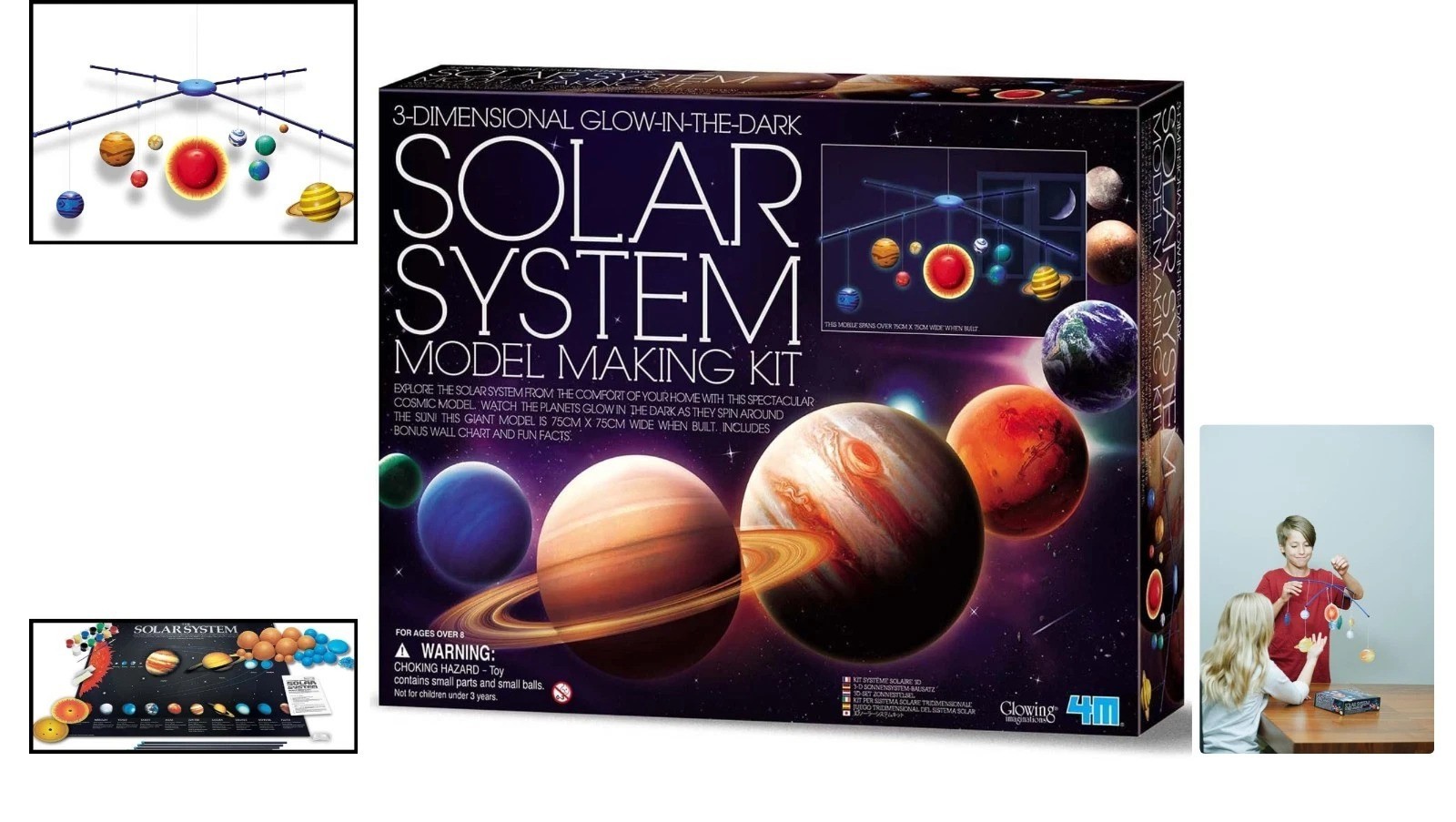 3D Solar System Mobile Making Kit – Glow-in-the-Dark DIY for Imaginative Kids